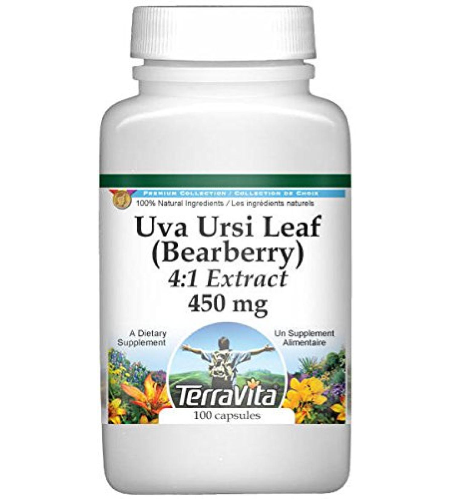 TerraVita Extra Strength Uva Ursi Leaf (Bearberry) 4:1 Extract - 450mg (100 Capsules) | ZIN 511279 - Buy Online on GoSupps.com