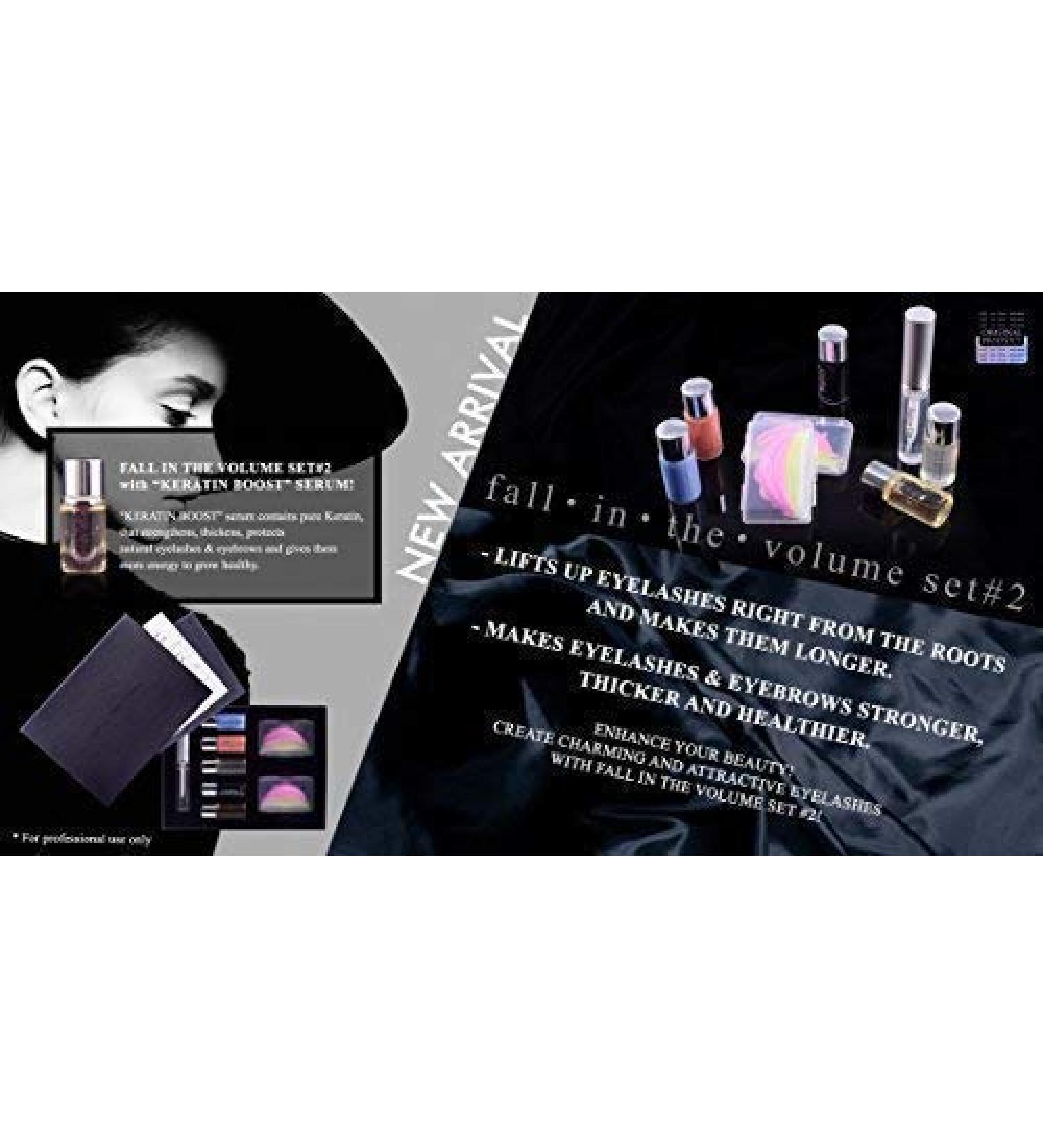 HS Chemicals Fall Into The Volume Pro Lifting Perm Kit for Eyelash Extensions Set 2 Keratin Fall in the Volume Set 2