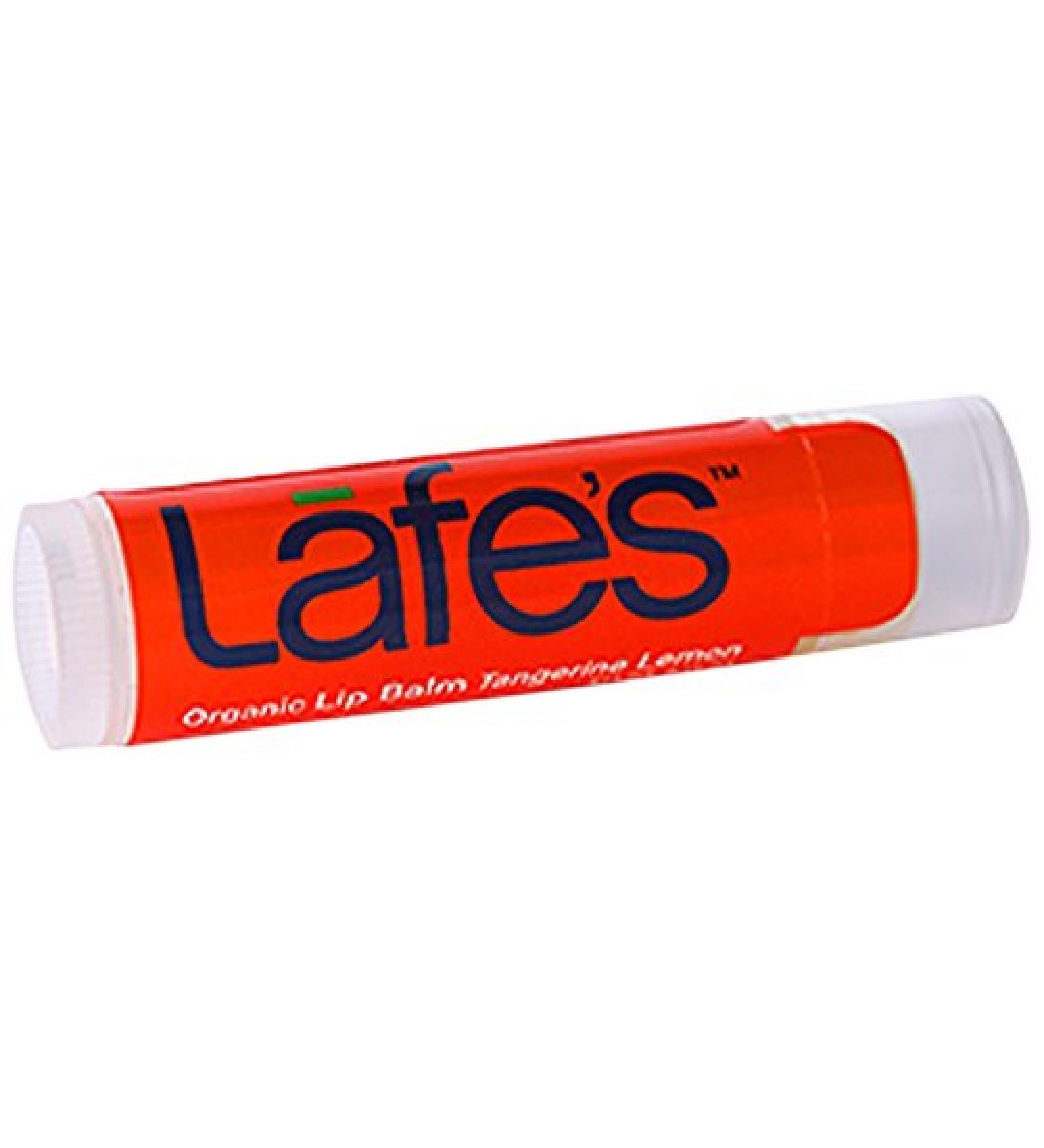 Lafe's Natural Body Care| Organic Lip Balm made with Skin Conditioning Beeswax and Natural Oils | Tangerine Lemon - 0.15 Ounce