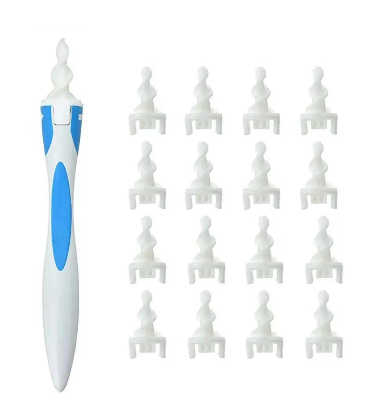 Q Grips Ear Wax Remover Tool with 16 Replacement Heads - Reusable Soft Ear Wax Removal Tool for Adults - Buy Online on GoSupps.com