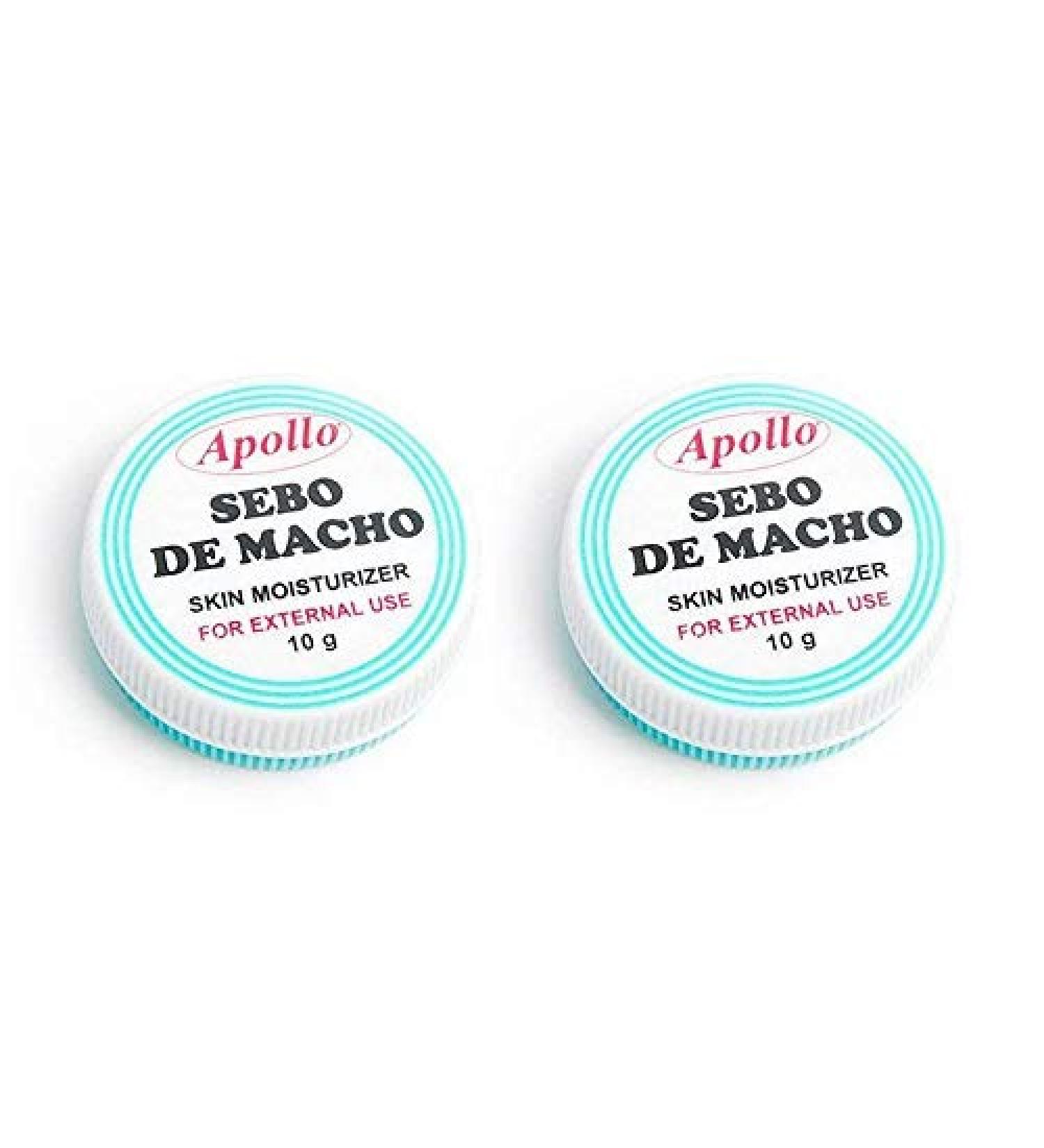 Apollo Sebo de Macho Skin Moisturizer 2-Pack (2 x 10g) Made from mutton s tallow (sheep s fat).