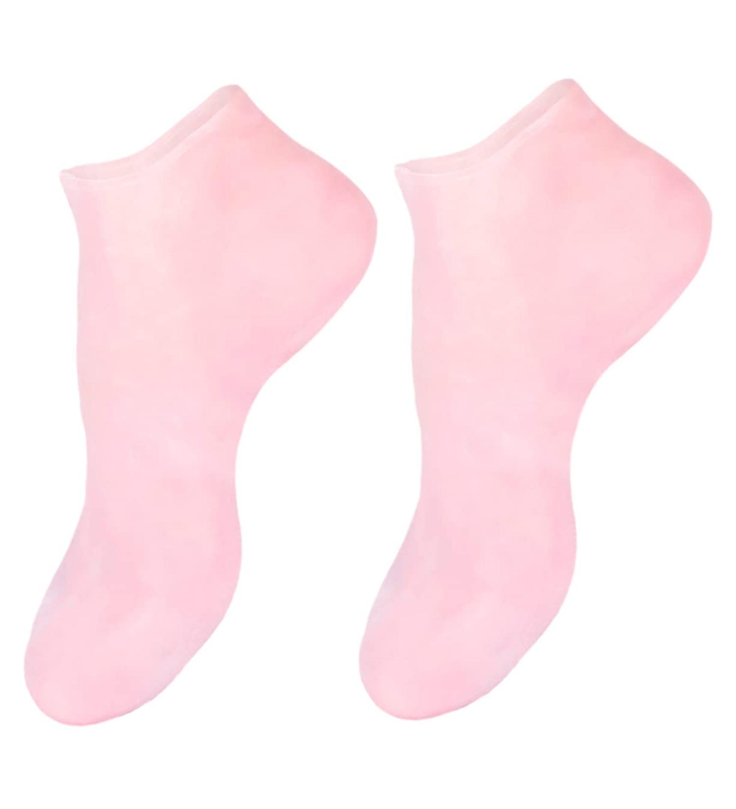 Beavorty 2 Pairs Sock Spa Soften Moisturizing Foot Silicone Gel Foot Stocking Skin Soles Moisturing Foot Moisturizing Heel Sleeves Humidor Gel Pink Sole Pad Sebs Moisturize Women's - Buy Online on GoSupps.com