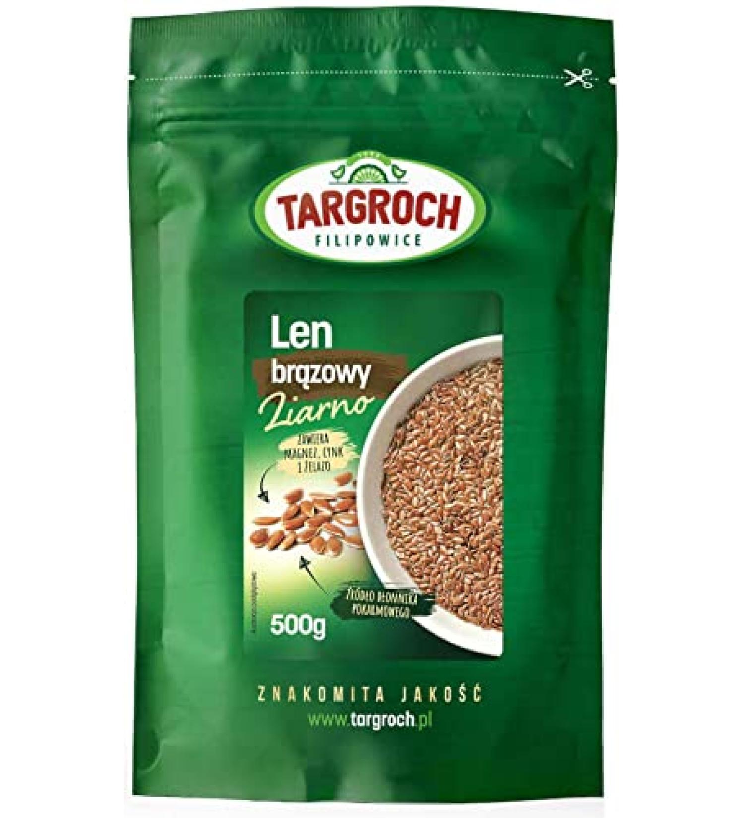 Brown flax grain 500 g Targroch