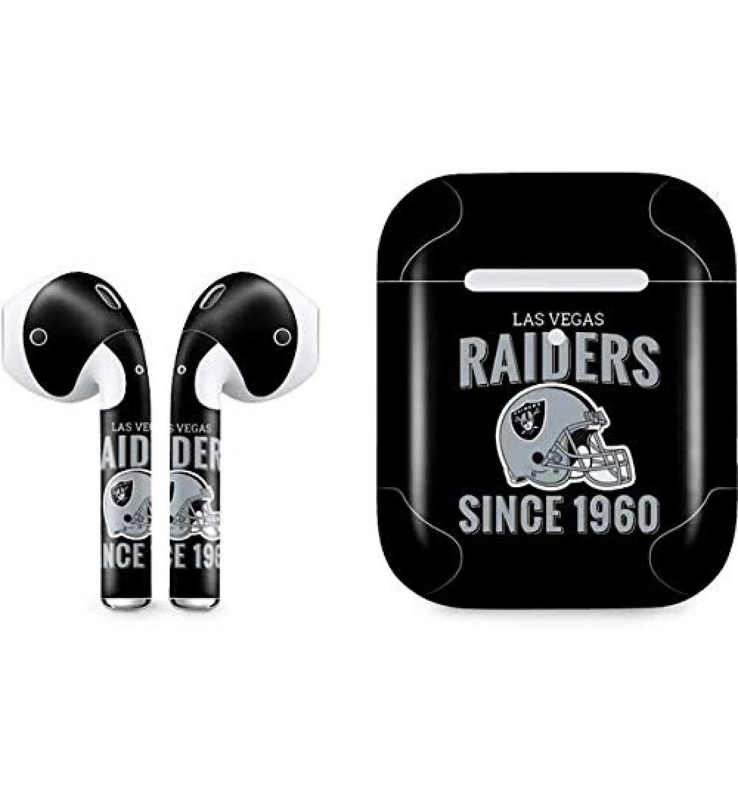 NFL Las Vegas Raiders Helmet Design AirPods Skin by Skinit - Compatible with Wireless Charging Case - Buy Online on GoSupps.com