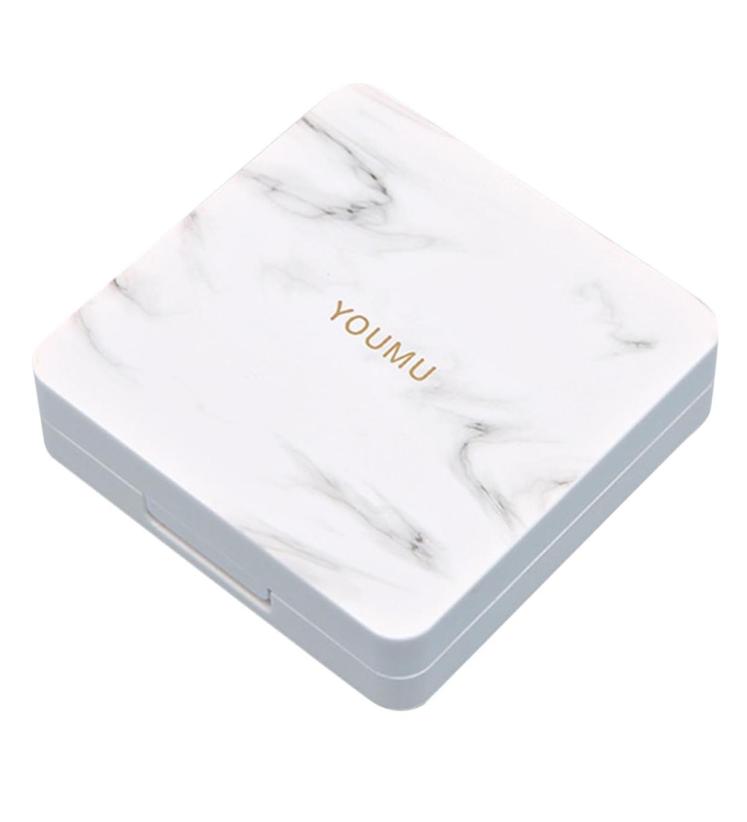 JECOMPRIS Mini Container Case for Contact Lenses White Eyes Mini Cleaning Kit with Square Stand Ideal Lensetui for Travel & Storage - Buy Online on GoSupps.com