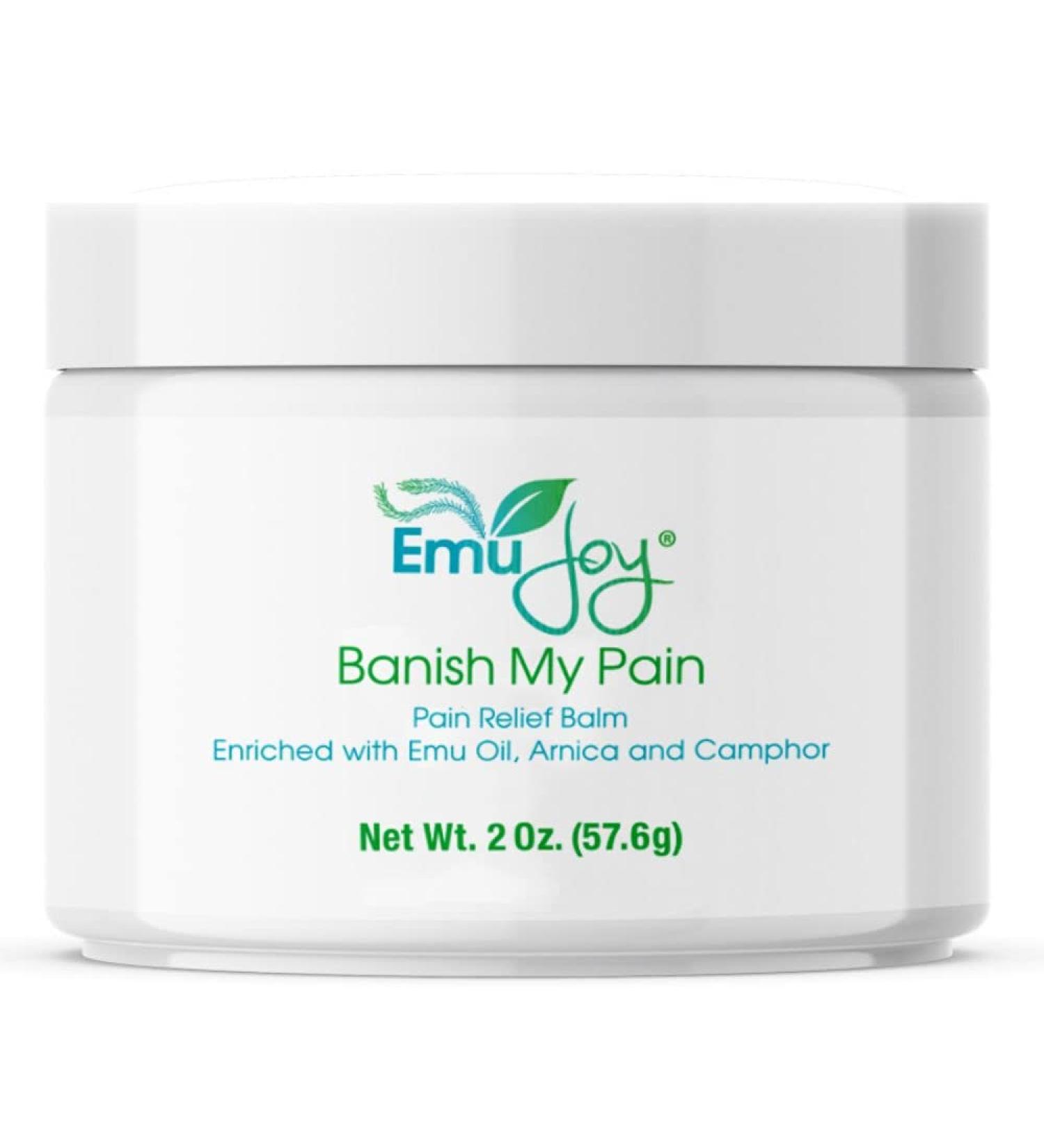 Banish My Pain Balm - Arnica Camphor & Emu Oil Concentrated Pain Relief Cream | Fast-Acting Arthritis & Fibromyalgia Relief for Muscles, Joints, Neck, Back, Knees - Buy Online on GoSupps.com