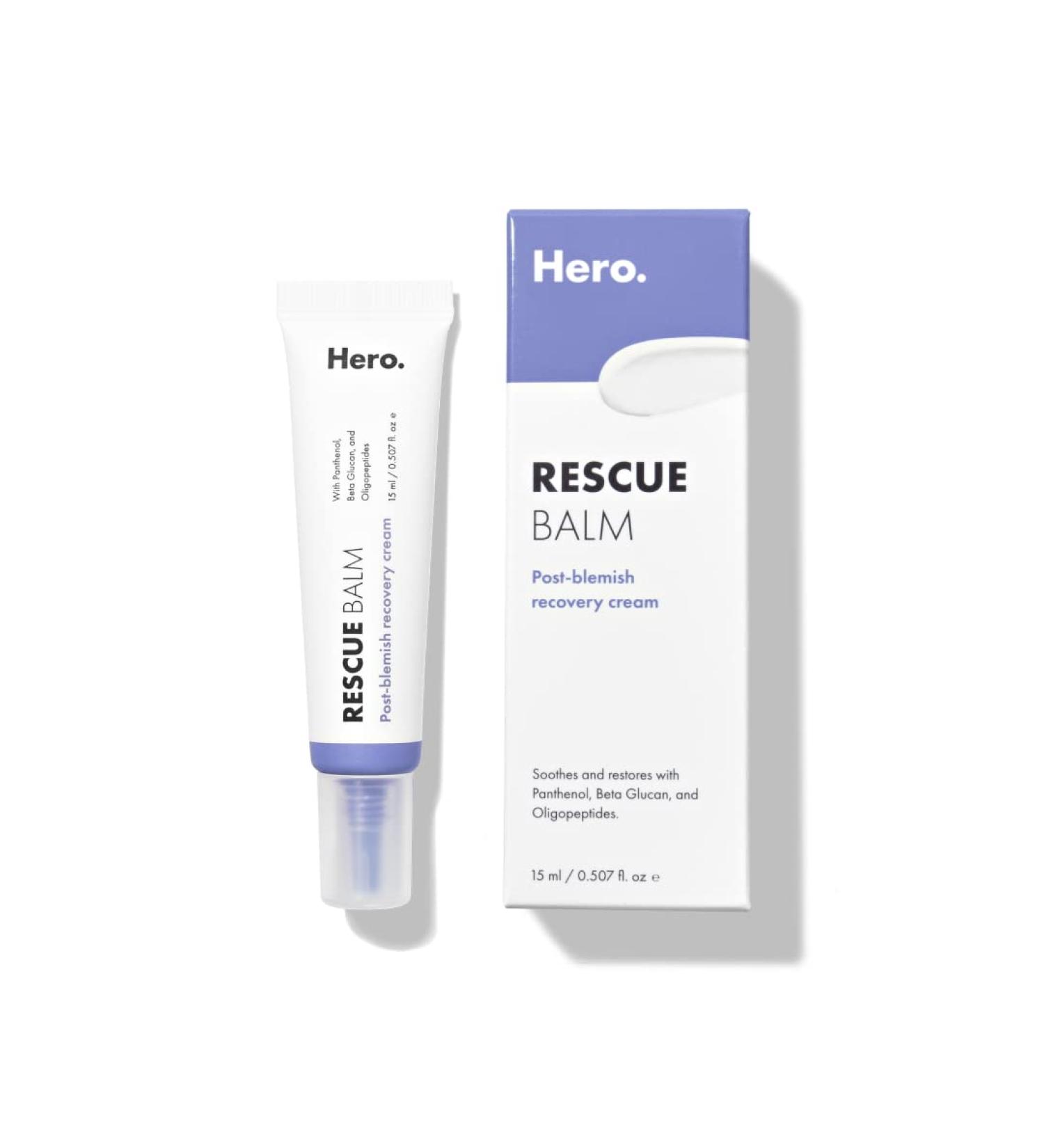 Hero Cosmetics Rescue Balm - Post Blemish Recovery Cream 15 ml | Soothes & Heals - Buy Online on GoSupps.com
