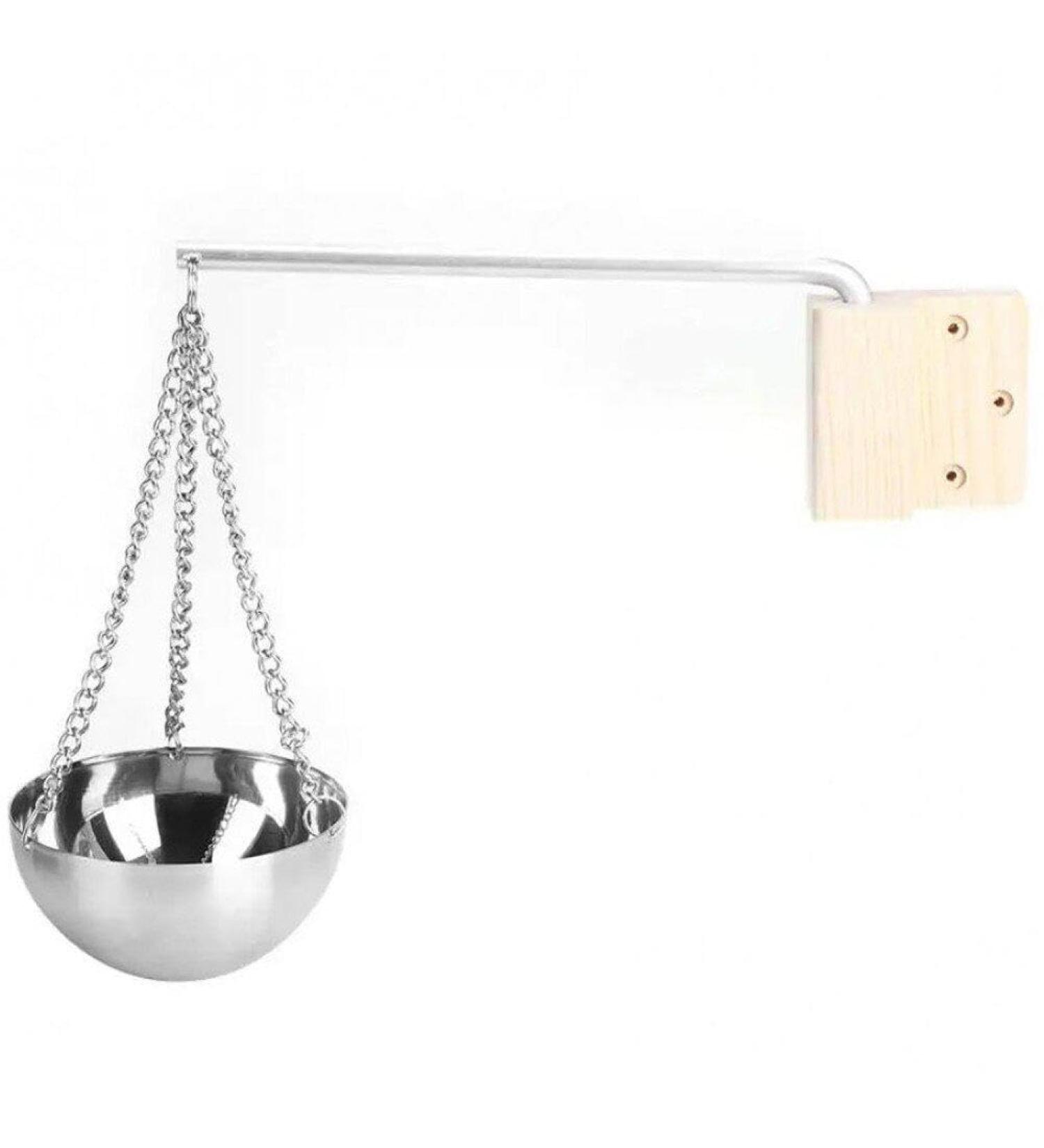 Sauna Aroma Bowl Stainless Steel Spa Essential Oil Bowl with Wood Plate Essential Oil Bowl Sauna Room Accessories - Buy Online on GoSupps.com