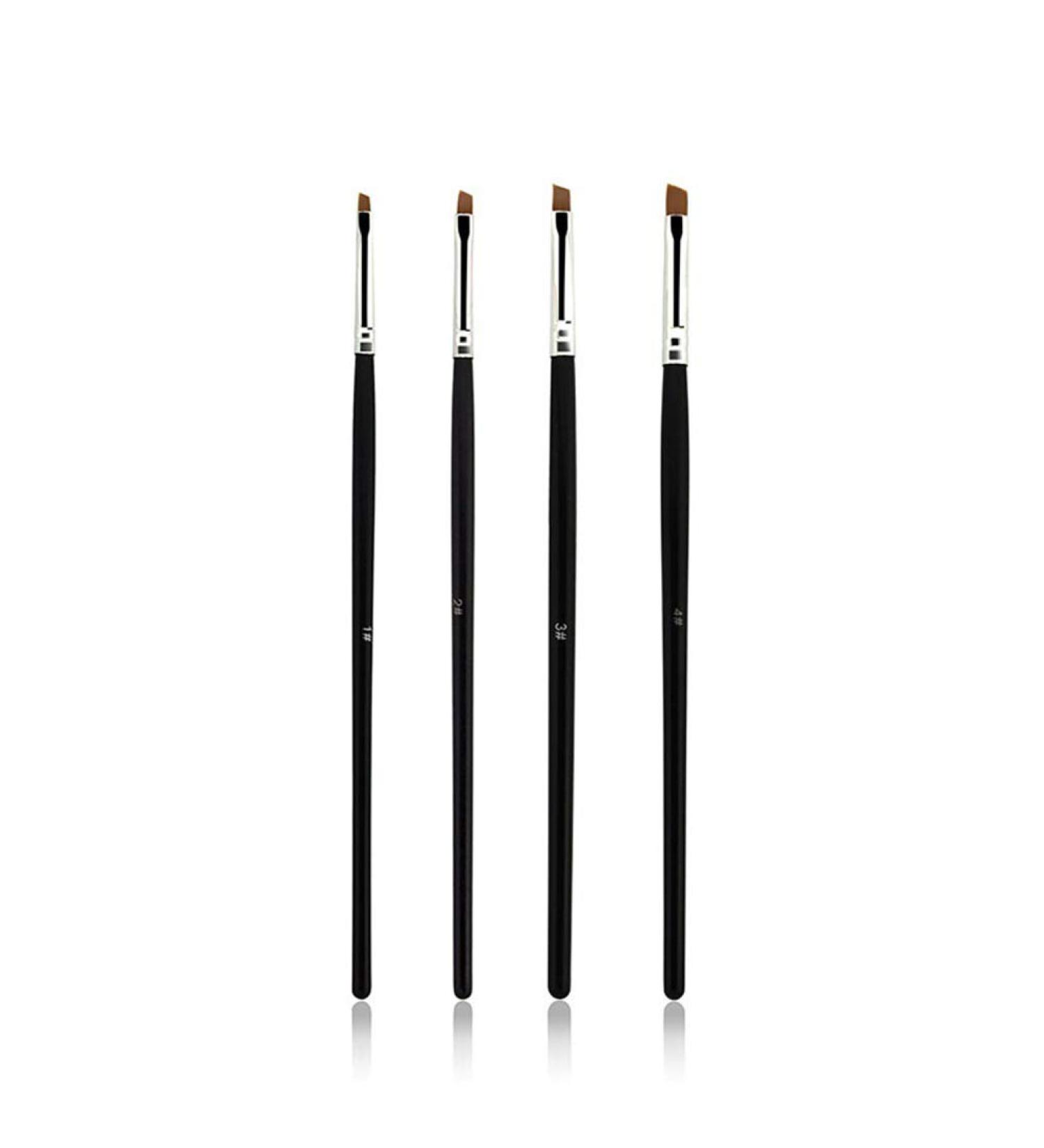 Premium 4-Piece Nail Art Brush Set for UV Gel & Acrylic Designs - Professional & Home Use - Buy Online on GoSupps.com