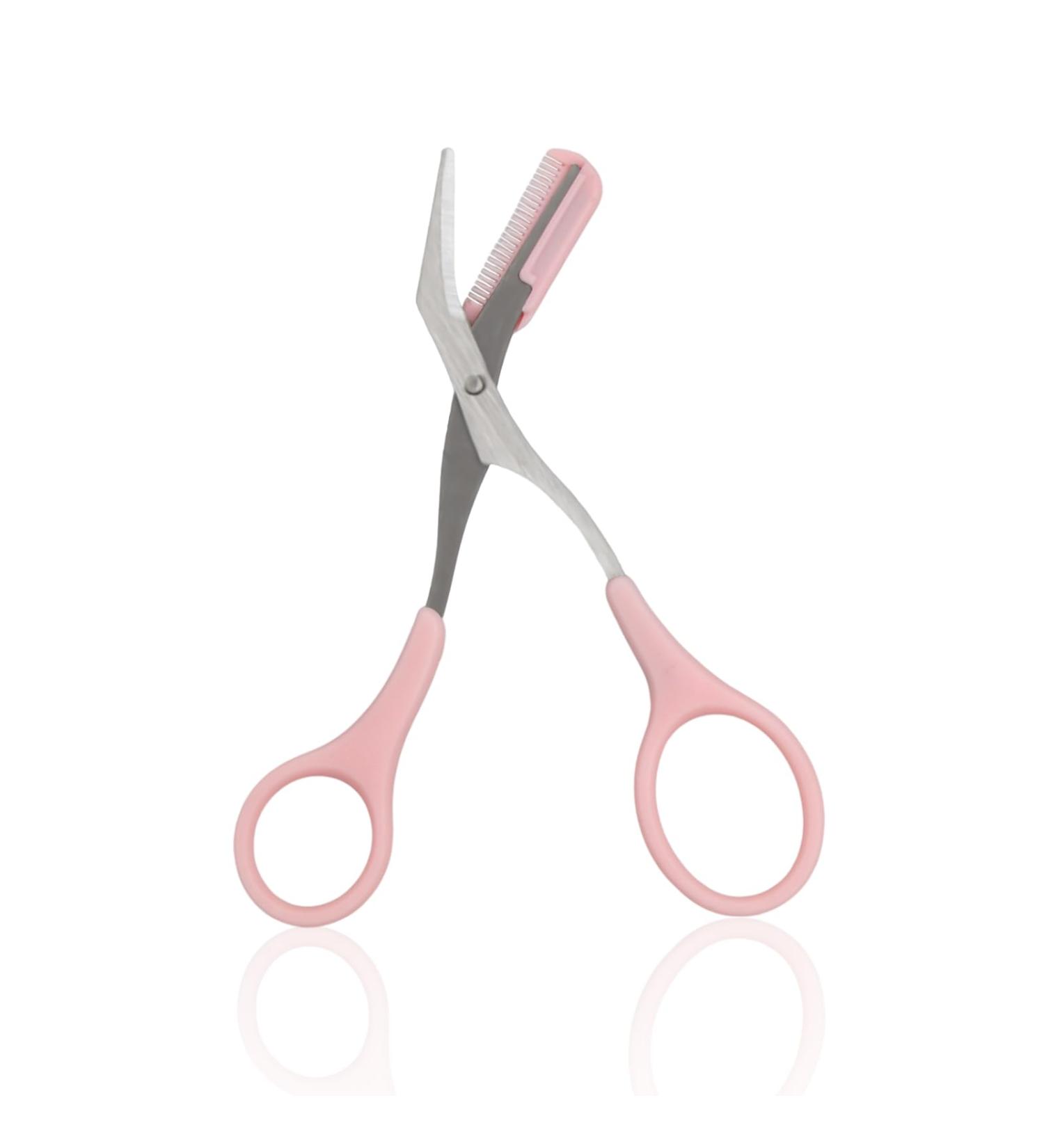 Eyebrow Trimmer Scissors Women with Comb Eyelash Hair Cut Stainless Steel Cut Eyebrows Shaping Tool Precision Eyebrow Scissors Small Detachable Eyebrow Grooming Beauty Tool for Men Women - Buy Online on GoSupps.com