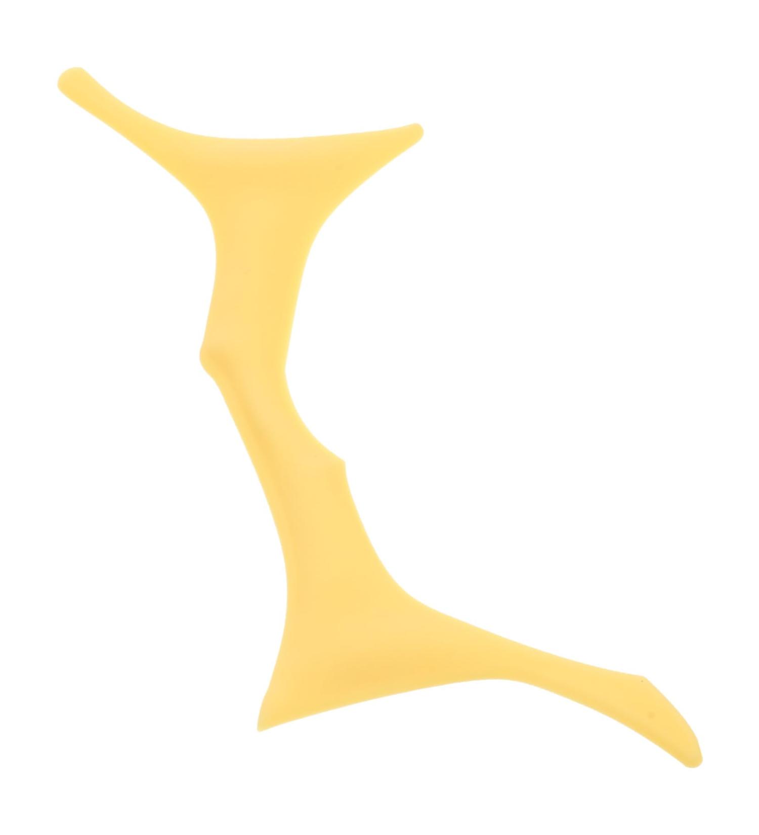 Mipcase Silicone Makeup Stencil Eyebrow Shaper Eyebrow Stencils Makeup Tools Eyebrow Trimming Auxiliary 17.3x5.9cm Yellow - Buy Online on GoSupps.com