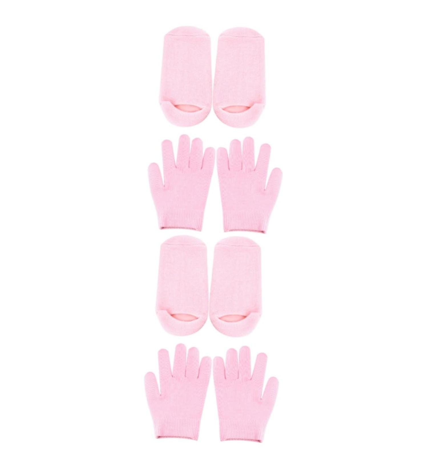 POPETPOP 4 Pairs Hydrating Glove Aloe Socks for Women Moisturizing Fingerless Glove Wicking Sock Mittens Socks for Woman Gloves for Cotton Gloves Gel Socks Foot Cream Anti Cracked Feet Miss - Buy Online on GoSupps.com