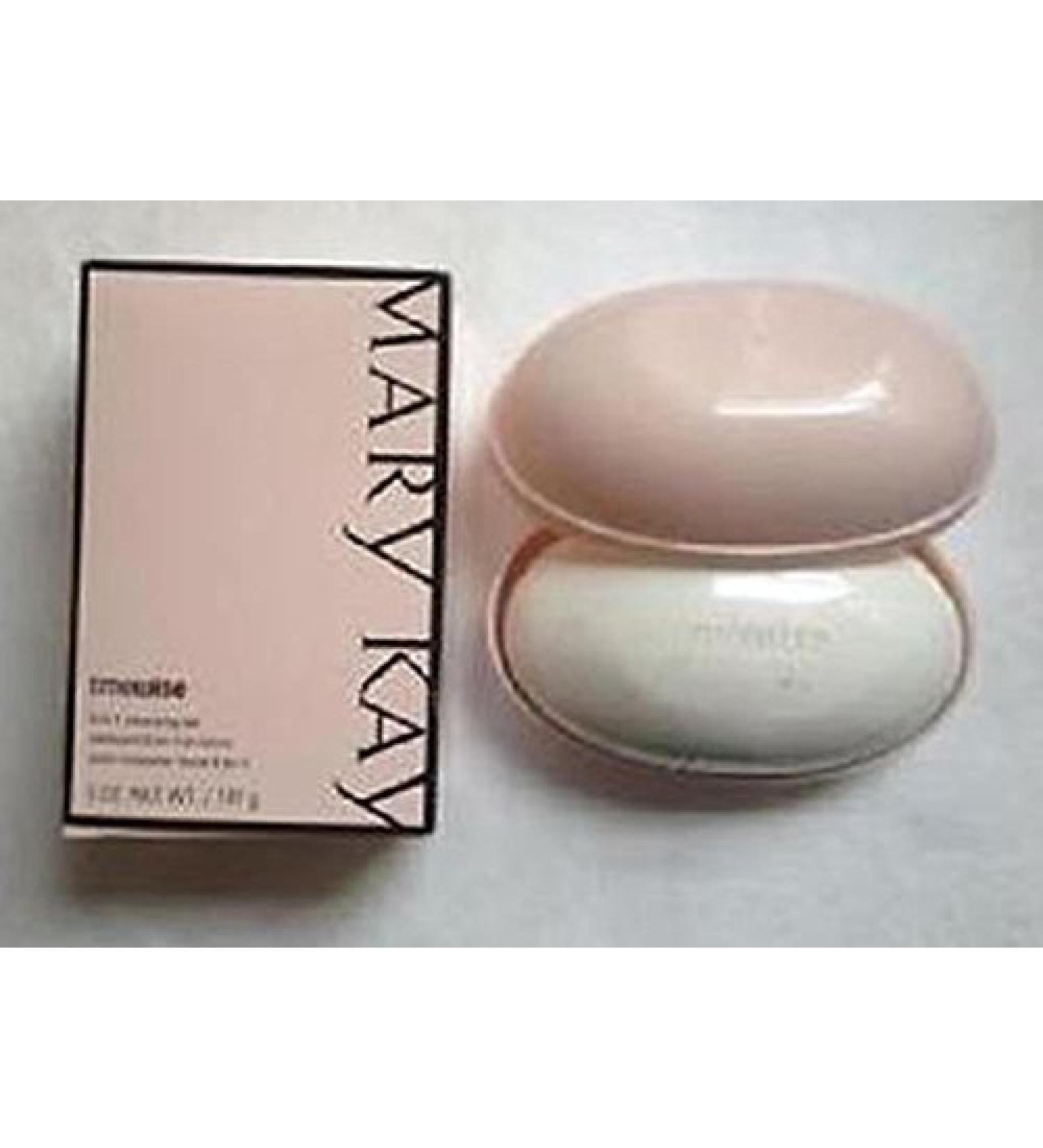 Mary Kay 3-1 Cleansing Bar with Soap Dish All Skin Body Face Cleanser Unisex 5 Oz / 141 grms