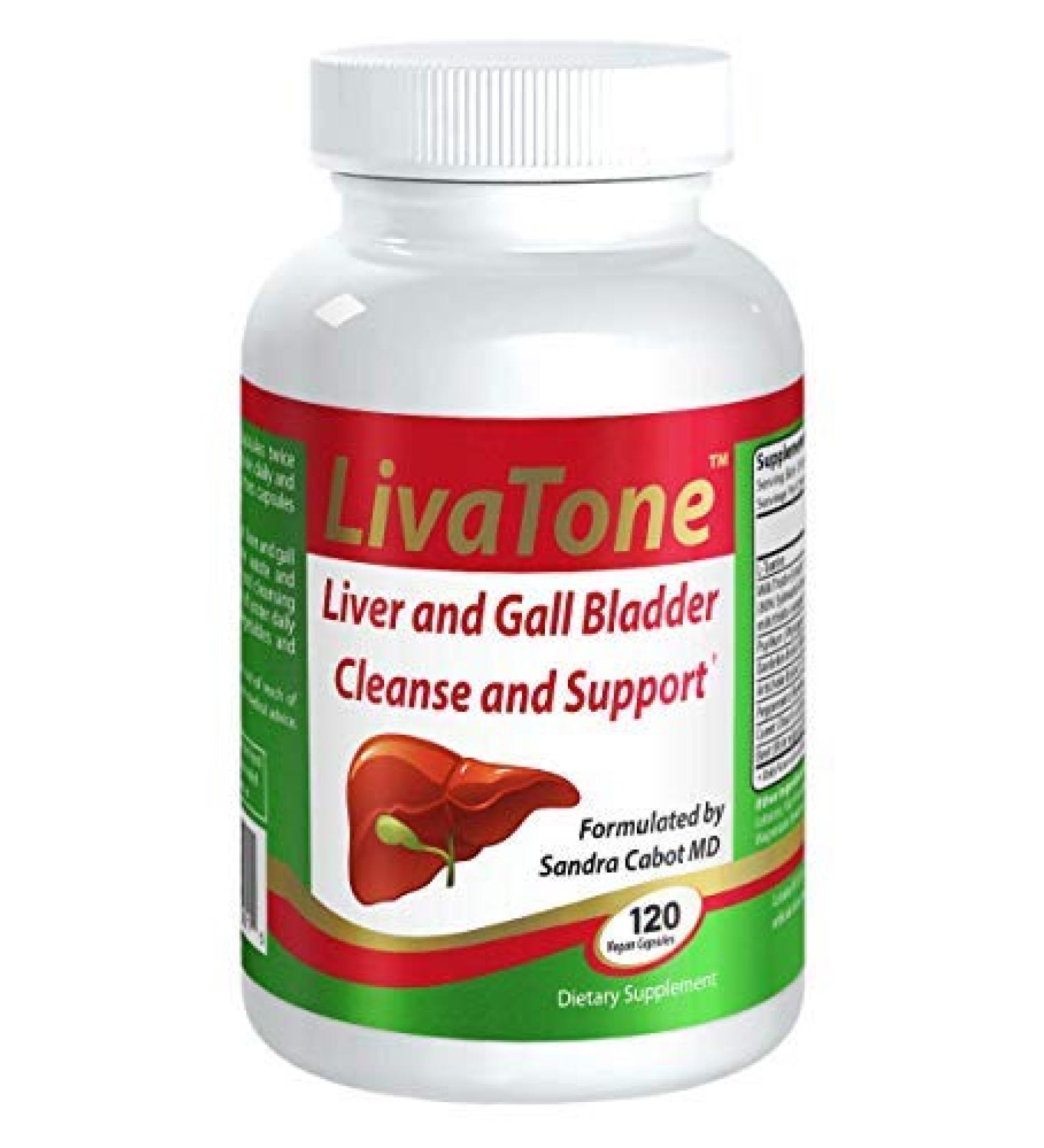 Livatone Liver Detox Cleanse 120 Capsules - Dr. Formulated Milk Thistle & Antioxidants for Liver and Gallbladder Health - Buy Online on GoSupps.com