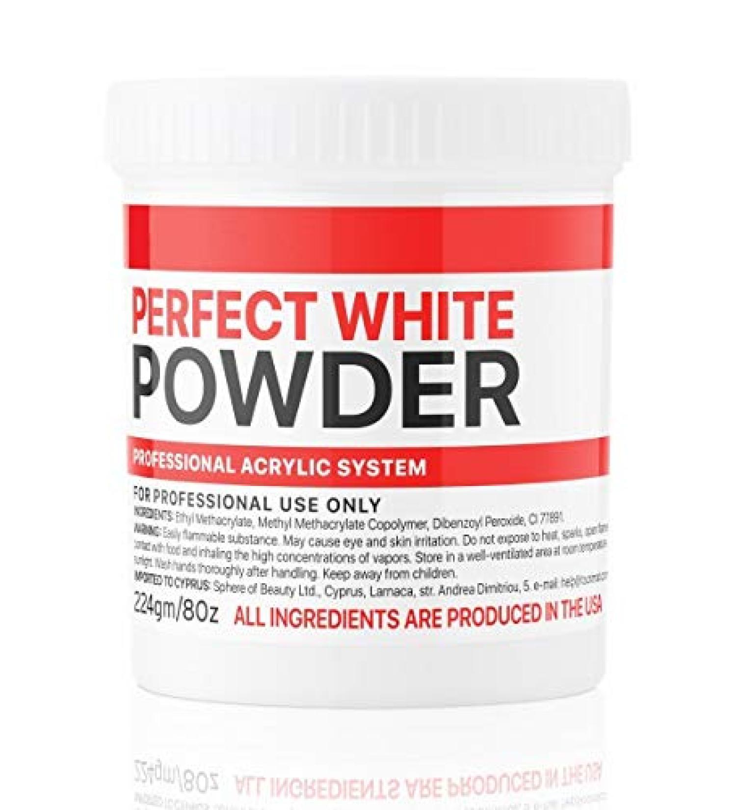 KODI Professional Basic Acrylic Powder Perfect White - 224 grams