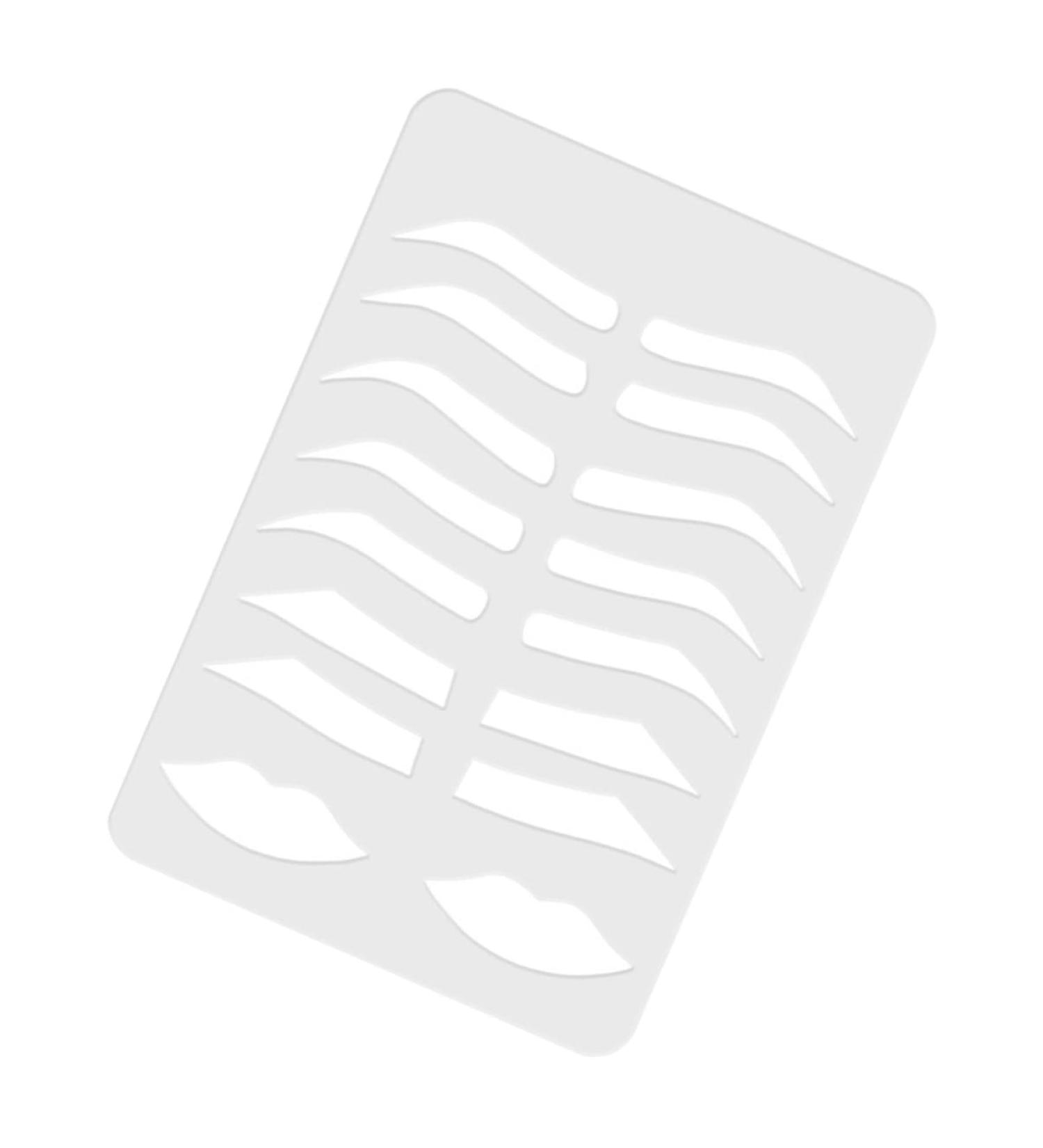 Healvian Eyebrow Stencil Plate Eyebrow Drawing Mold Makeup Practice Accessory Makeup Tool Transparent Acrylic - Buy Online on GoSupps.com