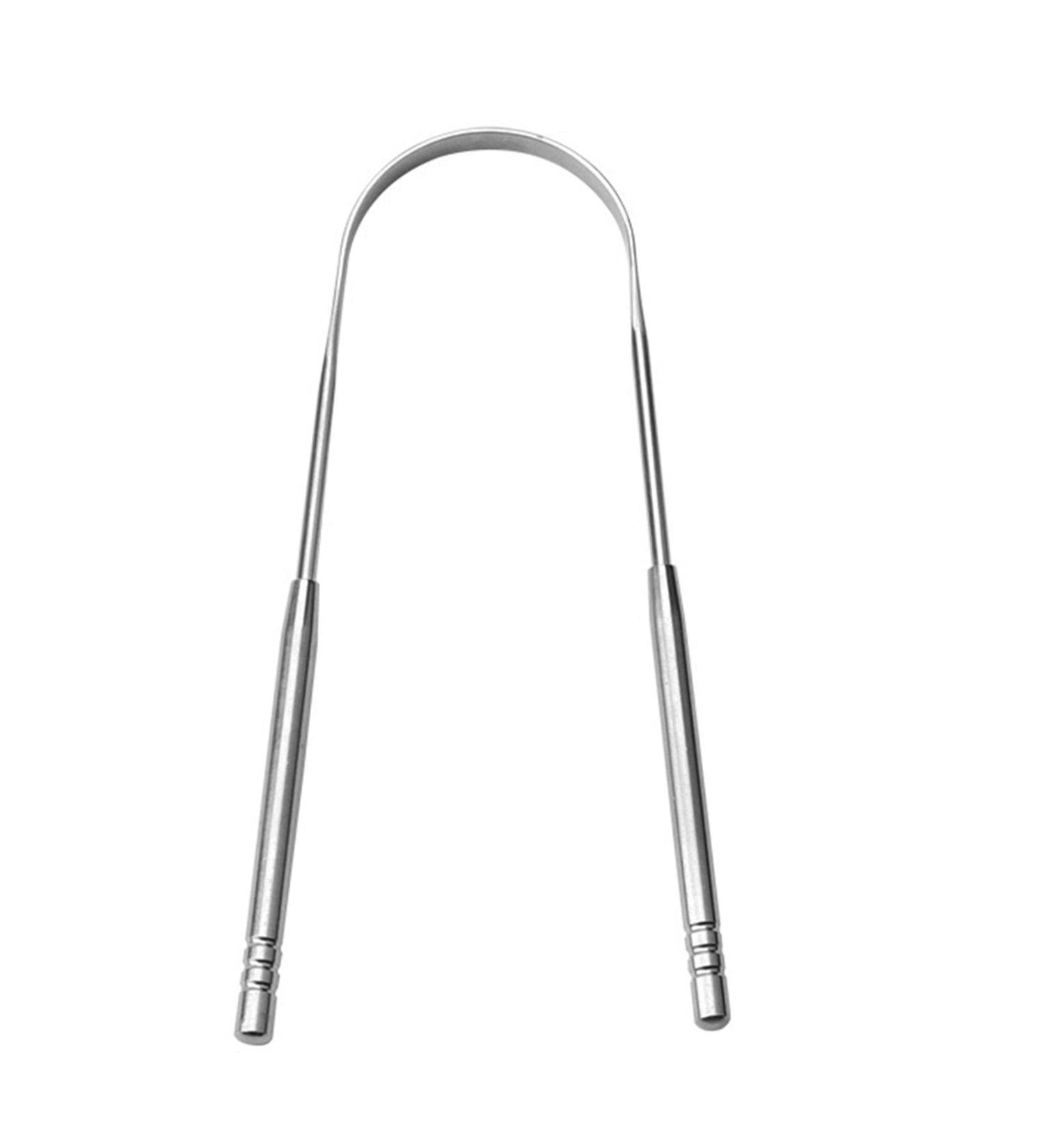 Stainless Steel Tongue Scraper | Effective Bad Breath Cleaner | Safe U-Shaped Design for Adults | Oral Care Solution - Buy Online on GoSupps.com