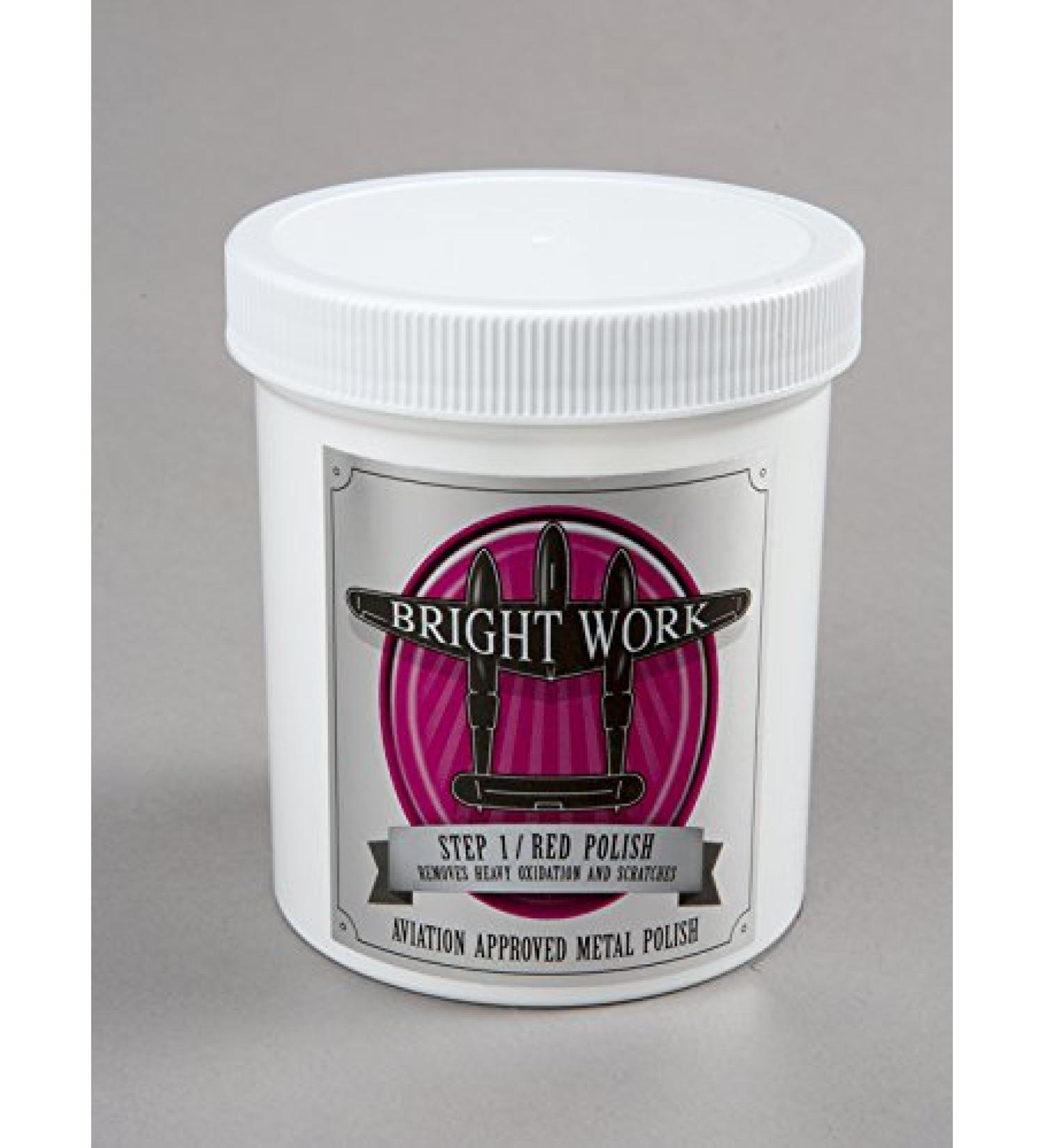 BrightWork Polish - Step 1 - Red Polish - Metal Polish (16 Ounce) 1 Ounce (Pack of 1)