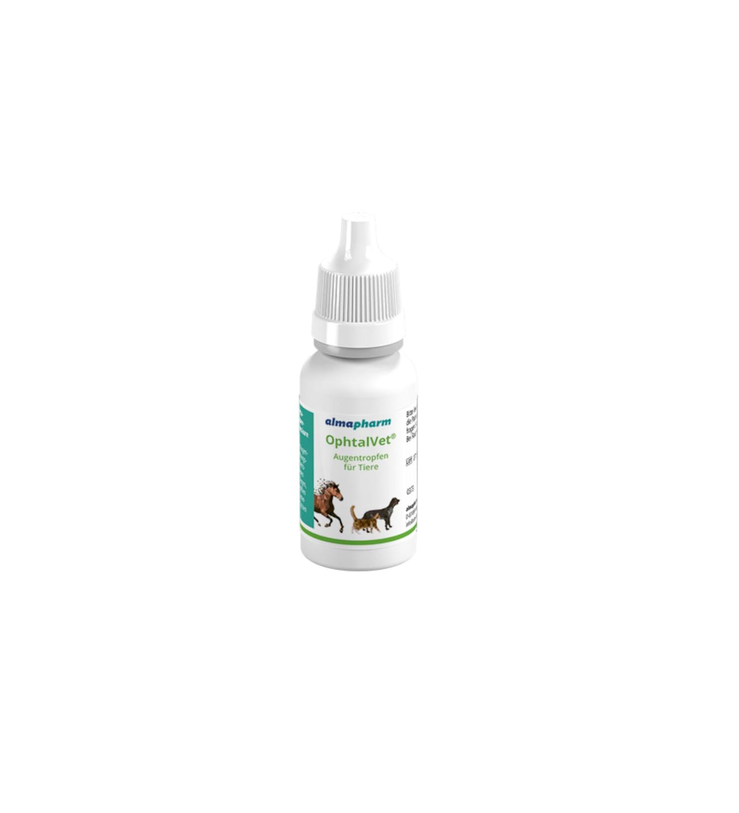 Almapharm Ophtalvet Eye Drops 15ml | Sterile Isotonic Solution for Dogs Cats Rodents Horses & Reptiles | No Lubrication Effects - Shop Internationally! - Buy Online on GoSupps.com
