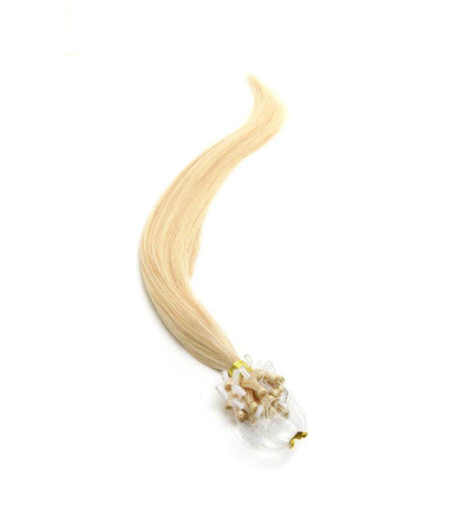 Micro Ring/Micro Loop/Micro Bead Hair Extensions 18" Lightest Blonde (60) American Pride