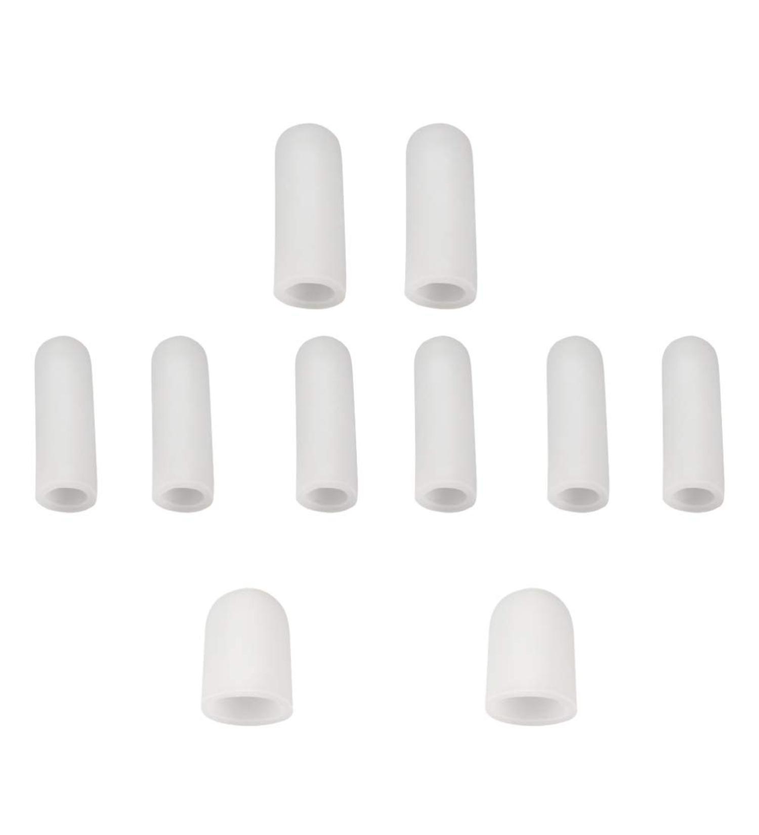 LIOOBO 10pcs Toe Corn Protectors - Gel Silicone Caps & Sleeves for Pain Relief | International Shipping Available - Buy Online on GoSupps.com