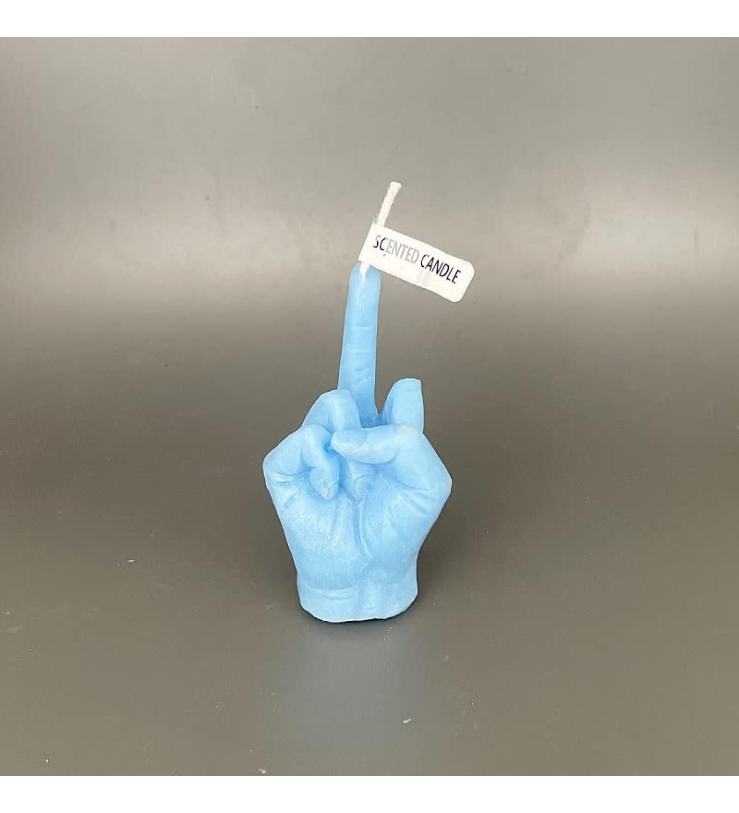 Creative Finger Shape Middle Finger Scented Candle | Funny & Unique Blue Candle for Home D cor | International Shipping Available - Buy Online on GoSupps.com