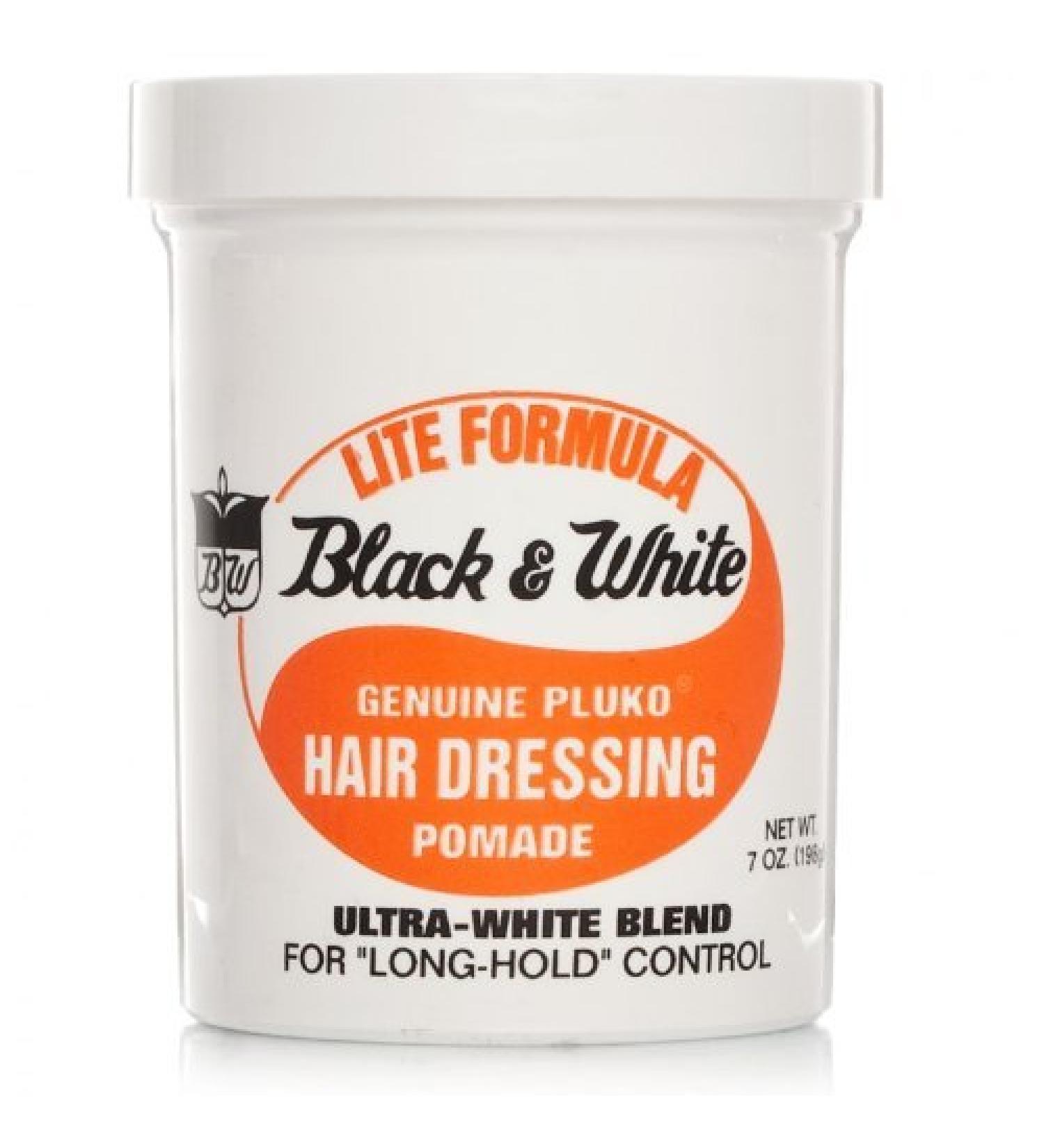 Black & White Genuine Pluko Hair Dressing Pomade lift formula 200 ml
