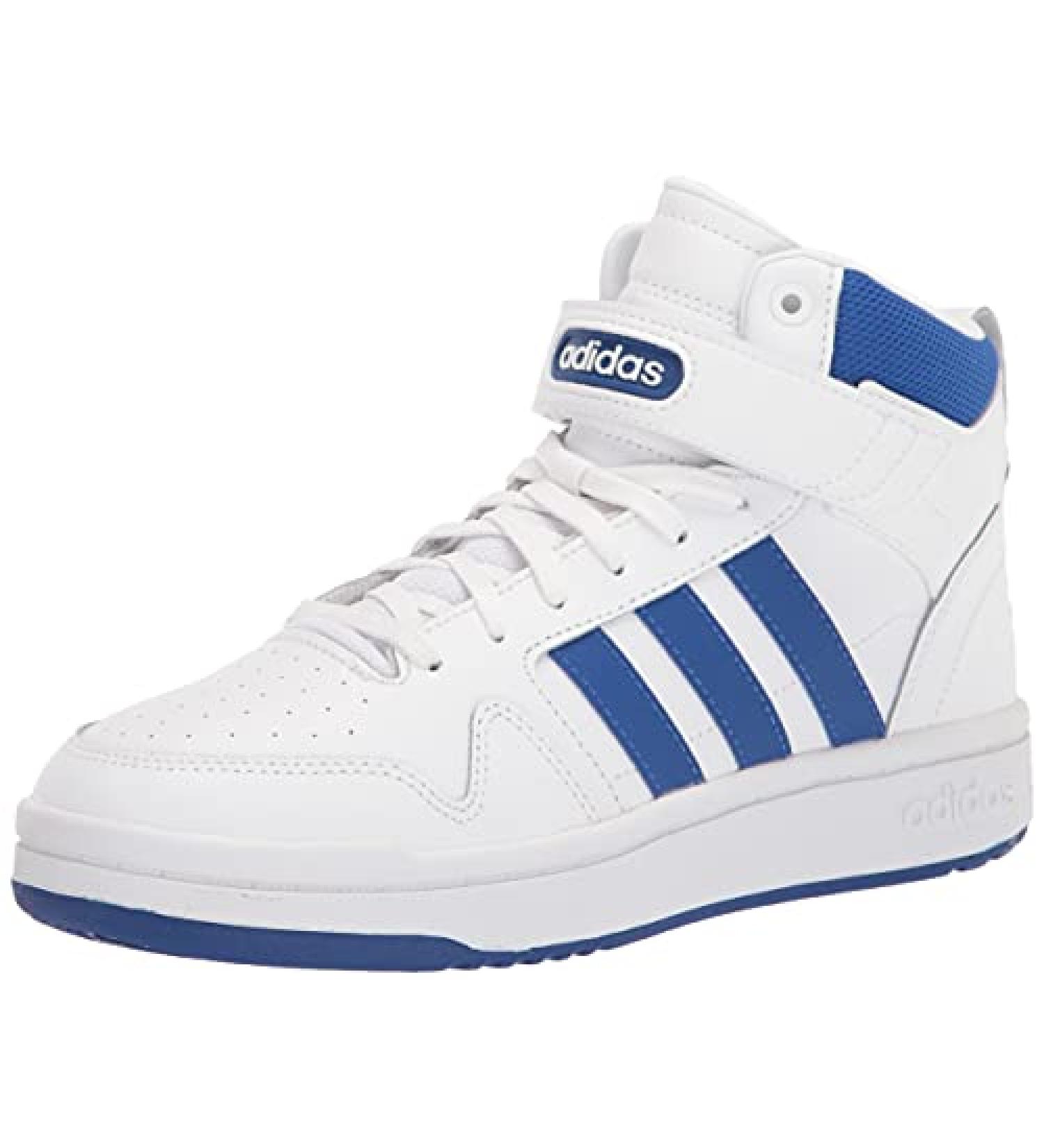 adidas Men's Postmove Mid Basketball Shoe 9.5 - White/Team Royal Blue/Grey - Buy Online on GoSupps.com