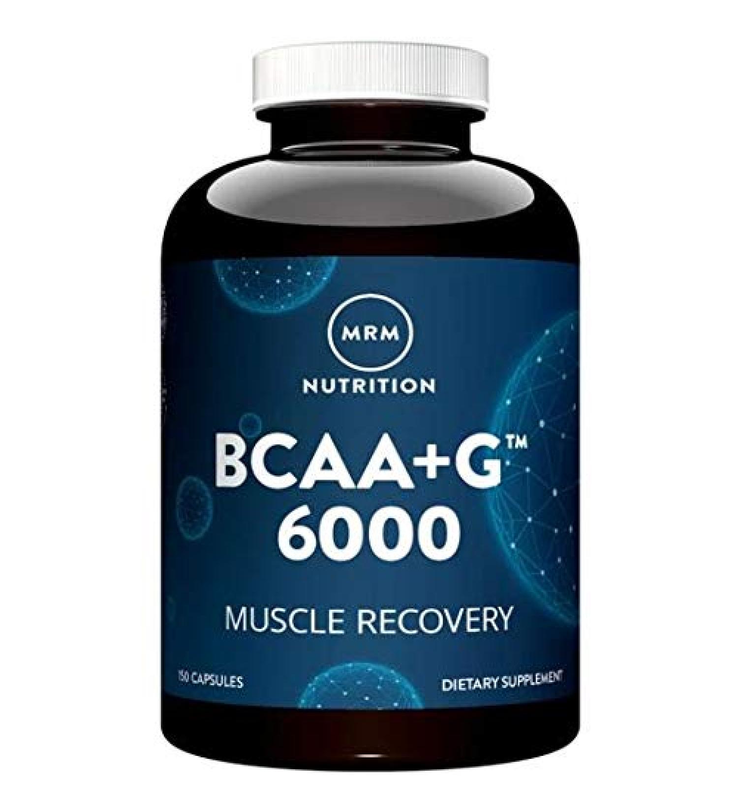 MRM BCAA+G 6000 - 150 Capsules | Premium BCAA Supplement for Muscle Recovery - Buy Online on GoSupps.com