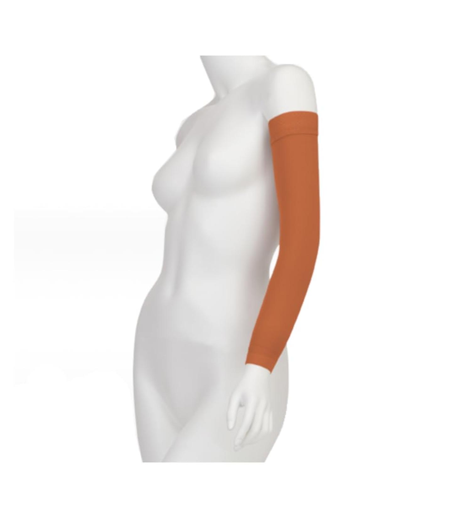 Juzo Soft 2002 Armsleeve 30-40mmHg with Silicone Band - Cinnamon - Regular Size - International Shipping Available - Buy Online on GoSupps.com