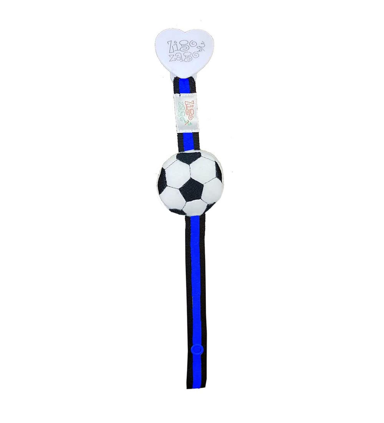 Zigozago Handmade Football Pacifier Chain - 3D Balloon Design Blue Color International Shipping - Buy Online on GoSupps.com