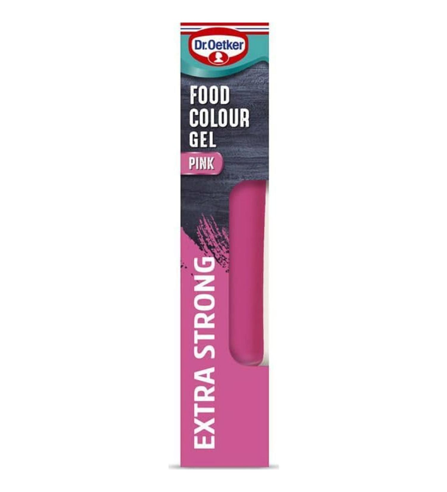 Dr. Oetker Extra Strong Pink Food Colour Gel 15G | Pink Gel Food Colour |Premium product |You can also use these food colour gels to create sugarpastes - Buy Online on GoSupps.com
