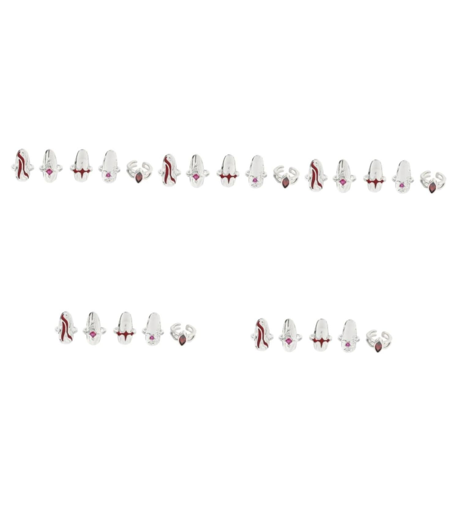 Healeved 5 Sets Nail Ring Jewelry Finger Tip Jewelry for Red Jewelry Nail Decor Nail Jewelry Girl Jewelry Jewels for Nails Nail Tip Ring Rings Ring Decor Zinc Alloy White - Buy Online on GoSupps.com
