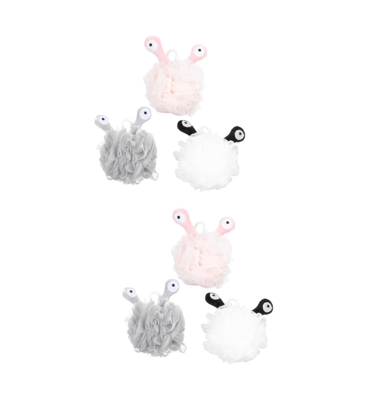 Minkissy 6 Pcs Cute Loofah Bath Flower Scrubber - Mens Bodywash Rubbing Sponge & Bath Puff for Foaming Clean - Ideal for Shower & Tub - Buy Online on GoSupps.com