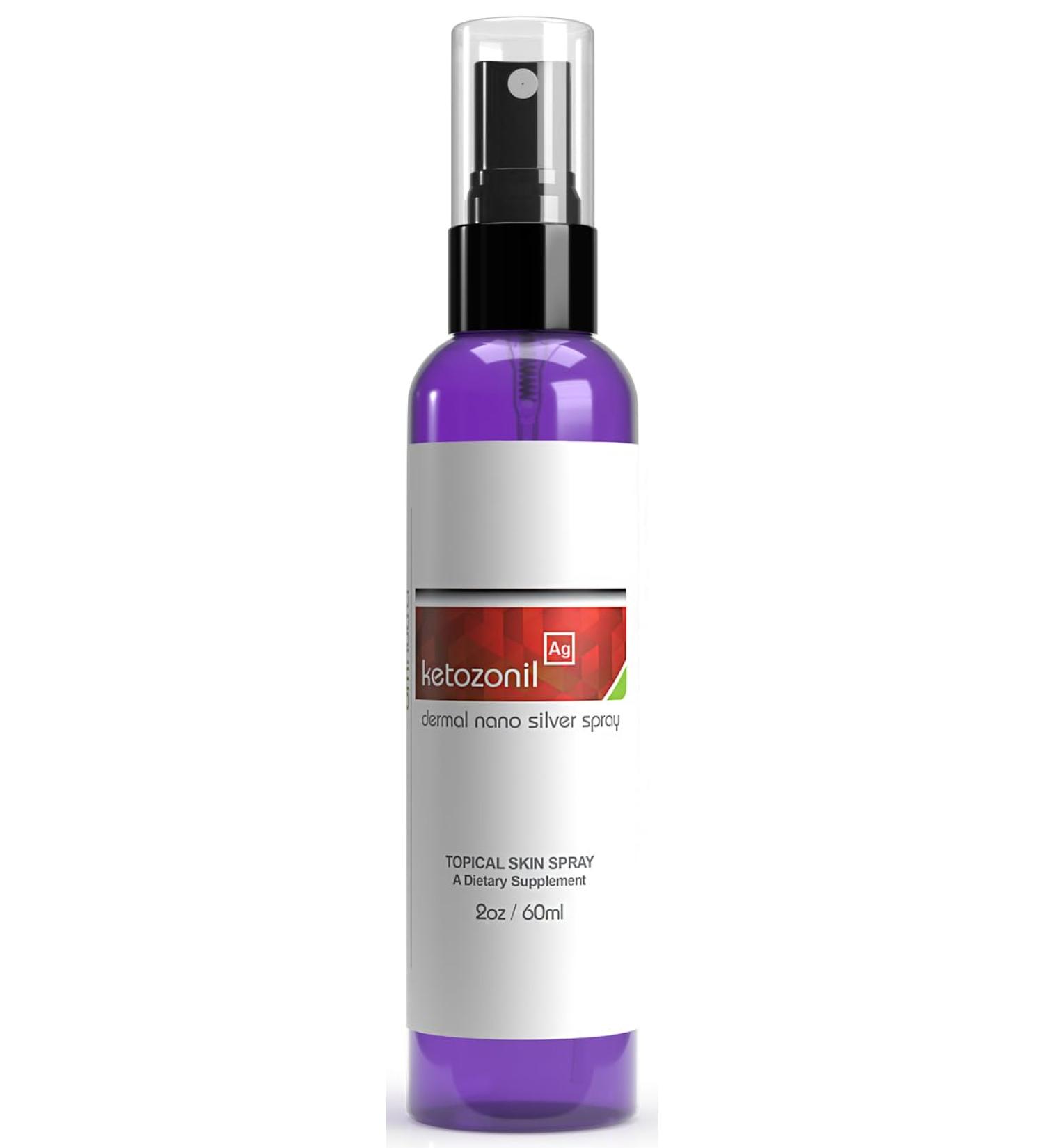 Ketozonil True Colloidal Silver Spray - 2OZ Extra Strength 500ppm | Nano Silver for Athlete's Foot & Jock Itch Relief - International Shipping Available - Buy Online on GoSupps.com
