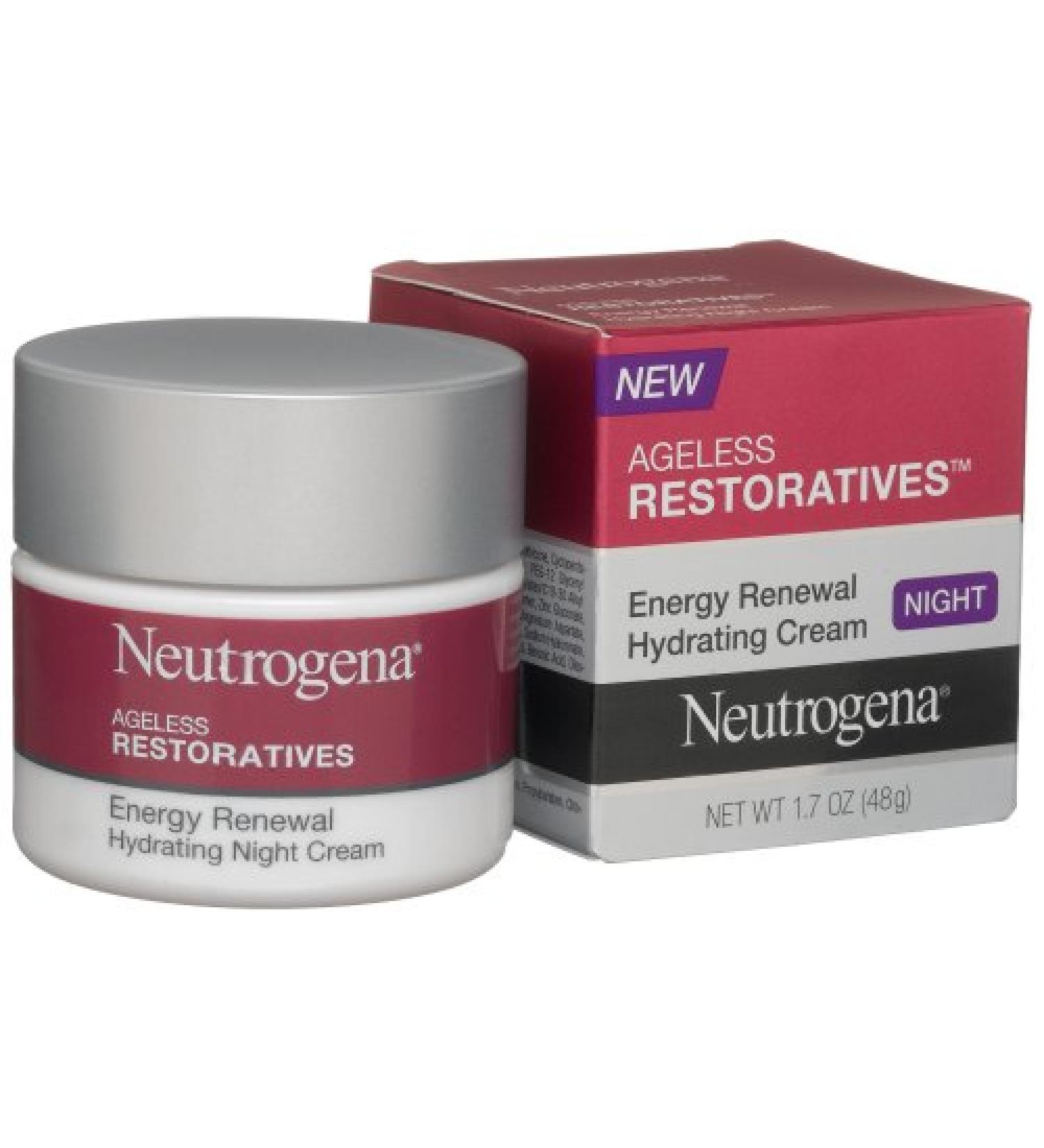 Neutrogena Ageless Restoratives Energy Renewal Hydrating Night Cream 1.7 Ounce