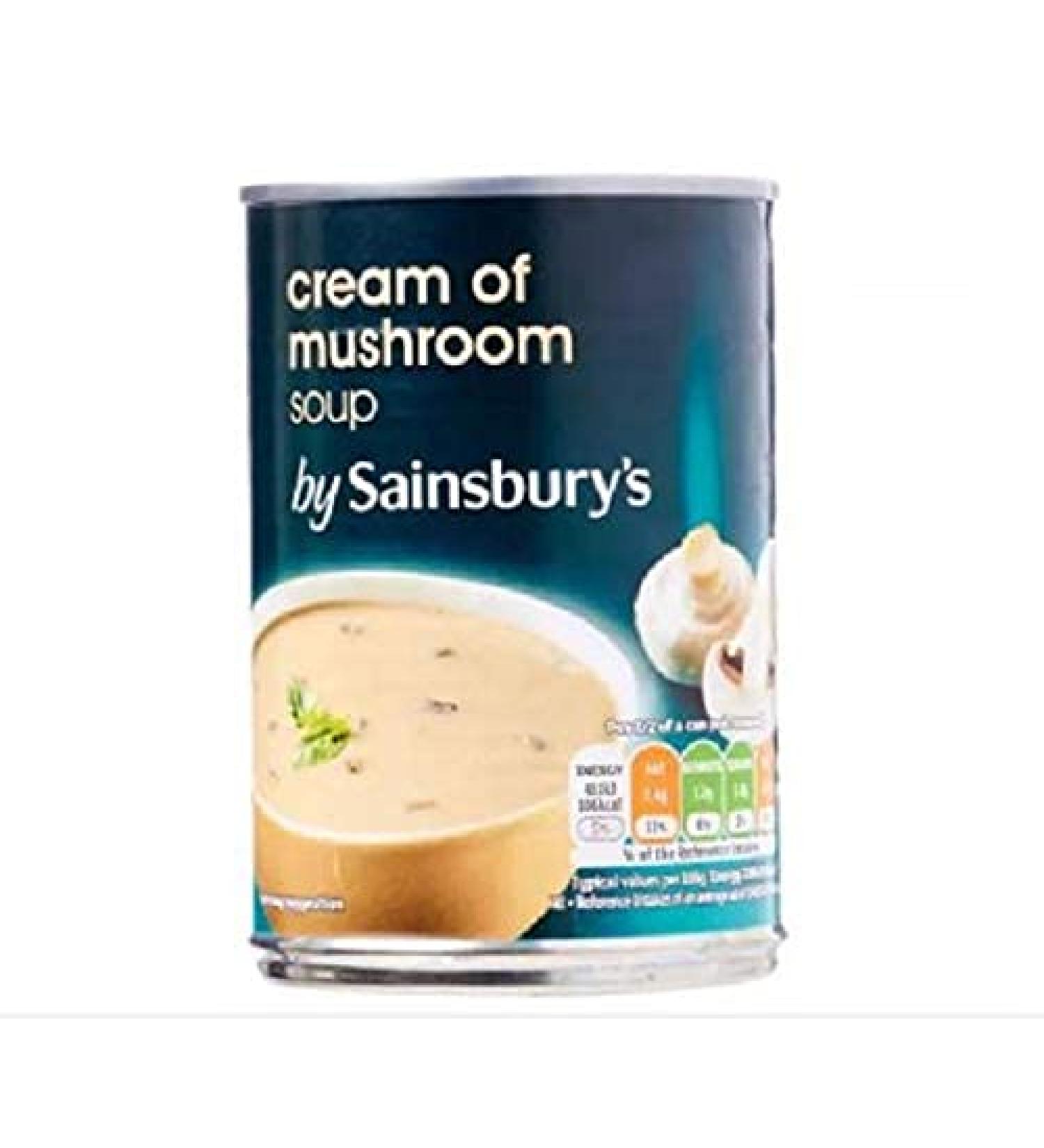  Sainsbury's Sainsbury's Cream of Mushroom Soup 400g Only natural colours and flavours suitable for vegetarians. - Buy Online on GoSupps.com