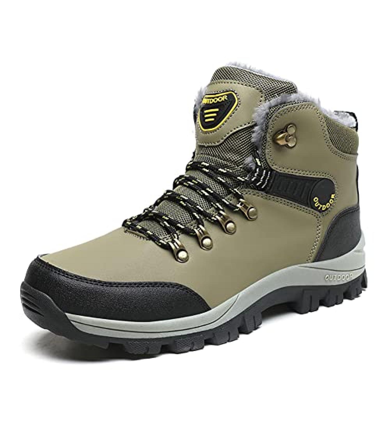 Tsuukuie Men's High Top Waterproof Hiking Boots - Green, Size 10 Wide - Buy Online on GoSupps.com