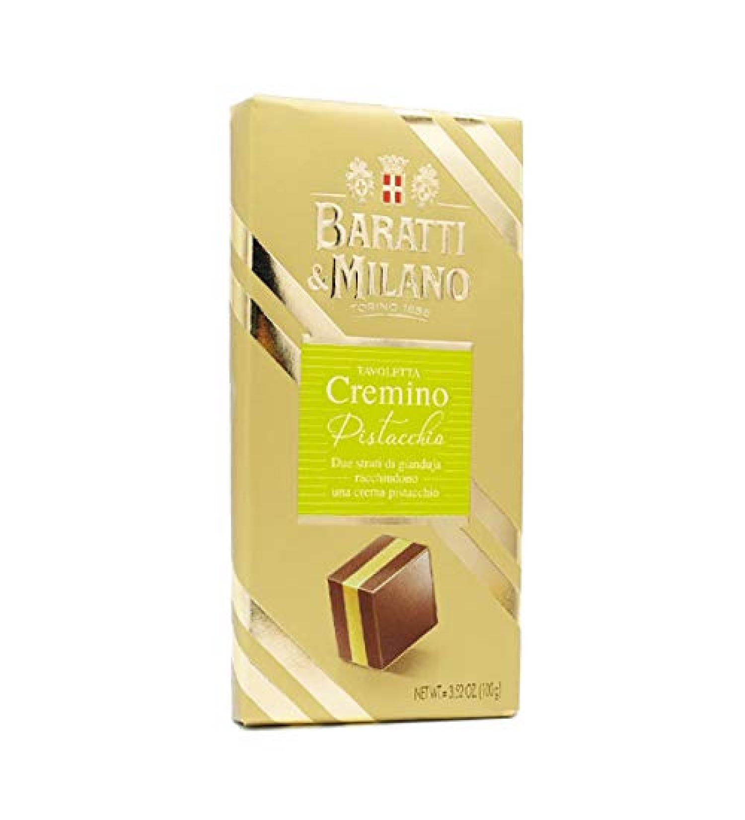 Baratti & Milano Cremino with pistachio - 3 x 100 g tablet.