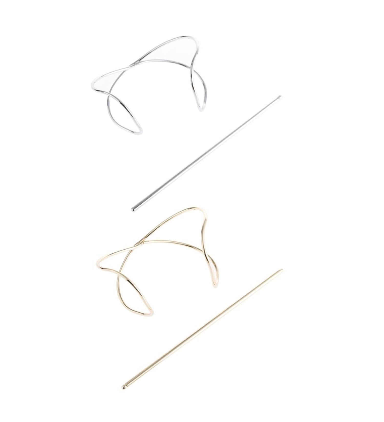 LALAFINA 2 Sets Hair Accessories Hair Jewels for Women Retro Hair Sticks Women Hair Cuff Retro Decor Hair Pin Hair Clip Women Hairpin European and American Zinc Alloy Hair up Miss - Buy Online on GoSupps.com