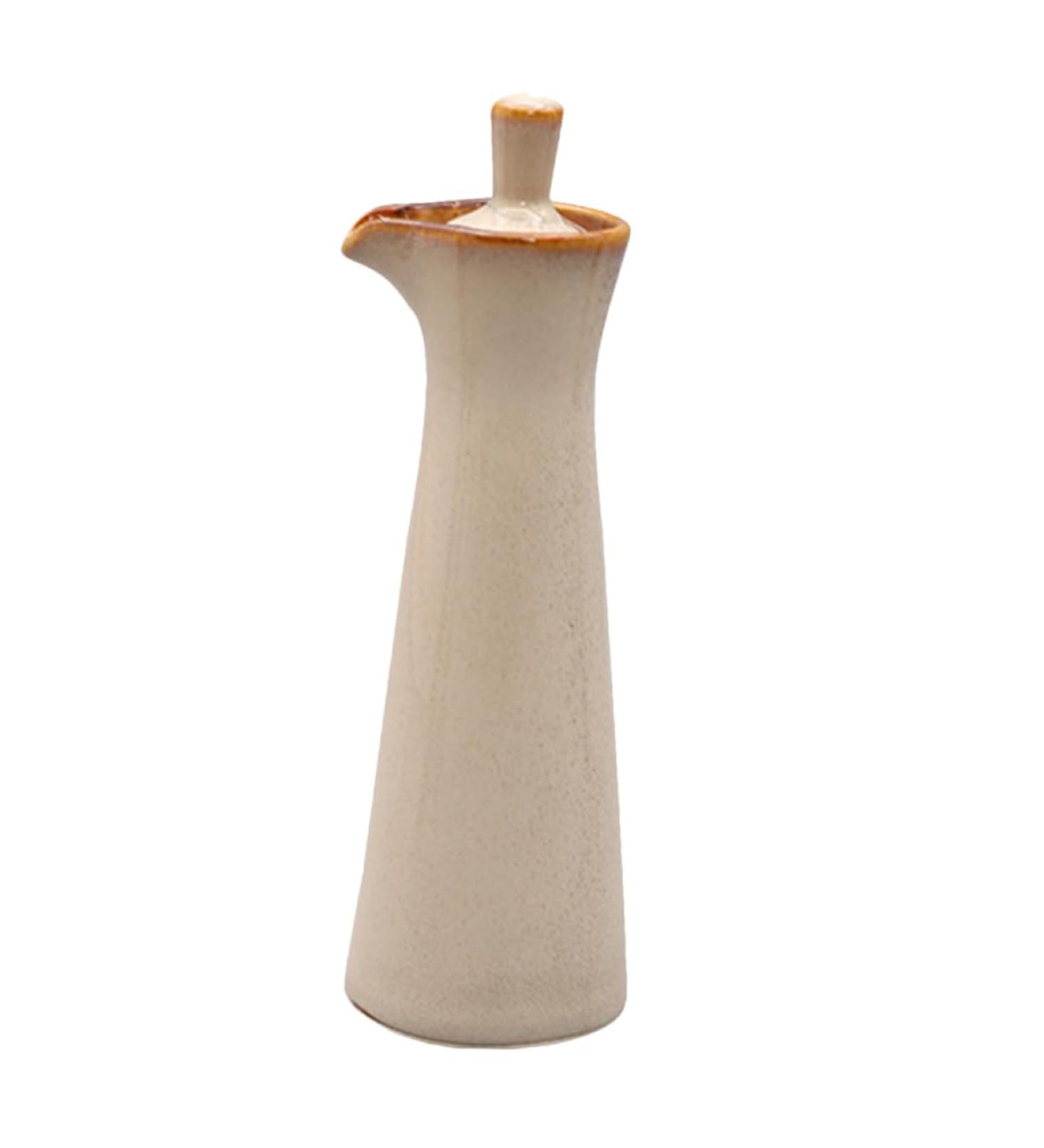 Zerodeko Condiment Bottles Kitchen Gadget Kitchen Things Condiment Canister Soy Sauce Can Kitchen Sauce Holder Liquid Condiment Dispenser Jug for Oil Vinegar Cruet Syrup Ceramics Olive Oil 5X15CM Beige - Buy Online on GoSupps.com