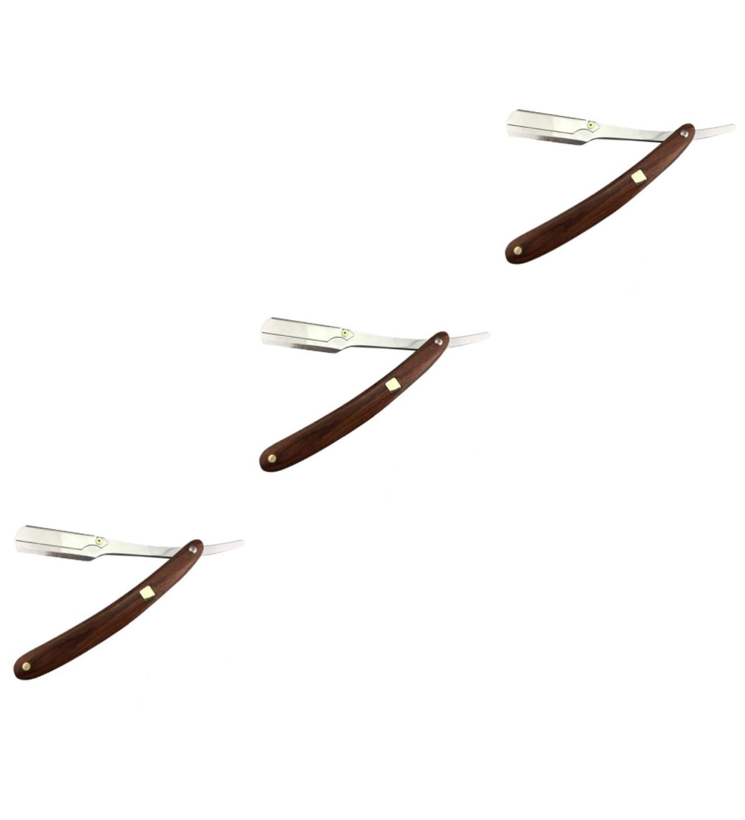 Buy Minkissy Foldable Razor - Safe Hand Razor with Interchangeable Blades for Men & Hairdressers - Bamboo Straight Razor - Buy Online on GoSupps.com