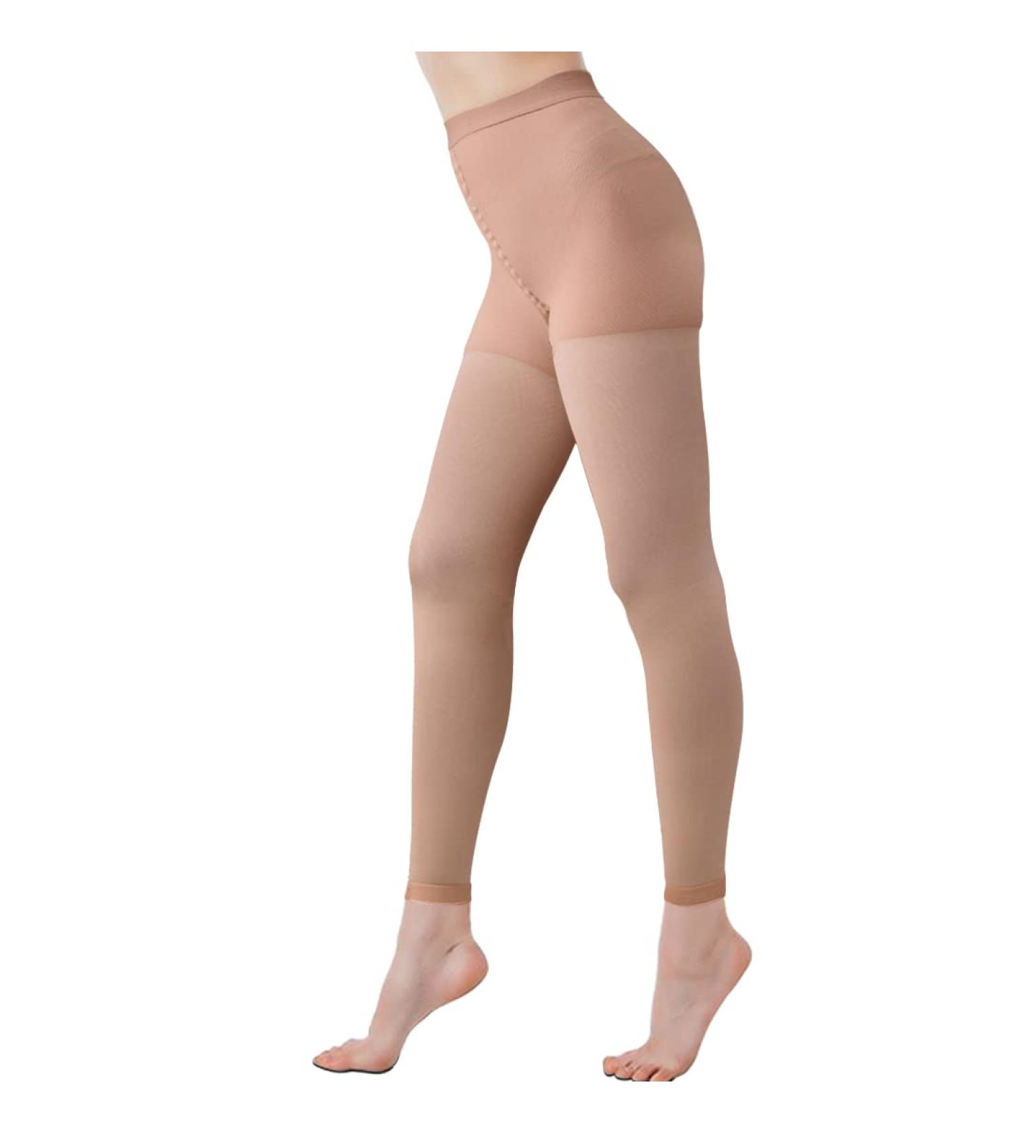 Medical Compression Tights for Varicose Veins & Edema - 20-30 mmHg Footless Beige X-Large | Graded Compression Stockings - Buy Online on GoSupps.com
