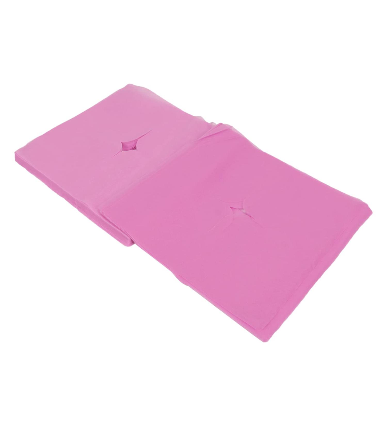 Verdant Touch Disposable Pillow Covers - 100 Pack Breathable & Absorbent Facial Support for Beauty Salons Pink Hole Design - Buy Online on GoSupps.com