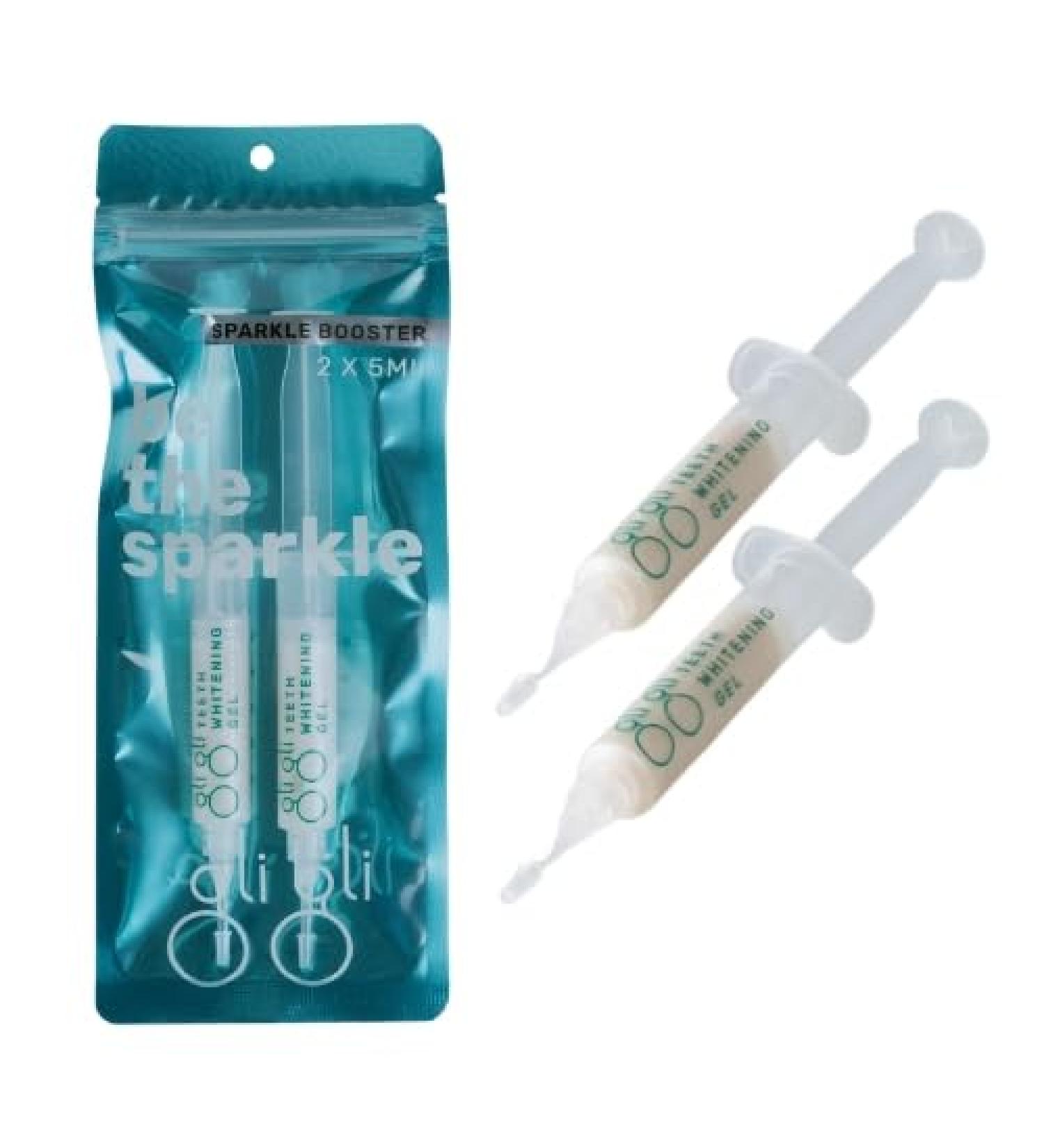 Sparkle Booster Gel Refill - Peroxide Free Teeth Whitening Gel (2 x 5ml) | Sensitive Teeth | 10-15 Days Treatment | Made in UK - Buy Online on GoSupps.com