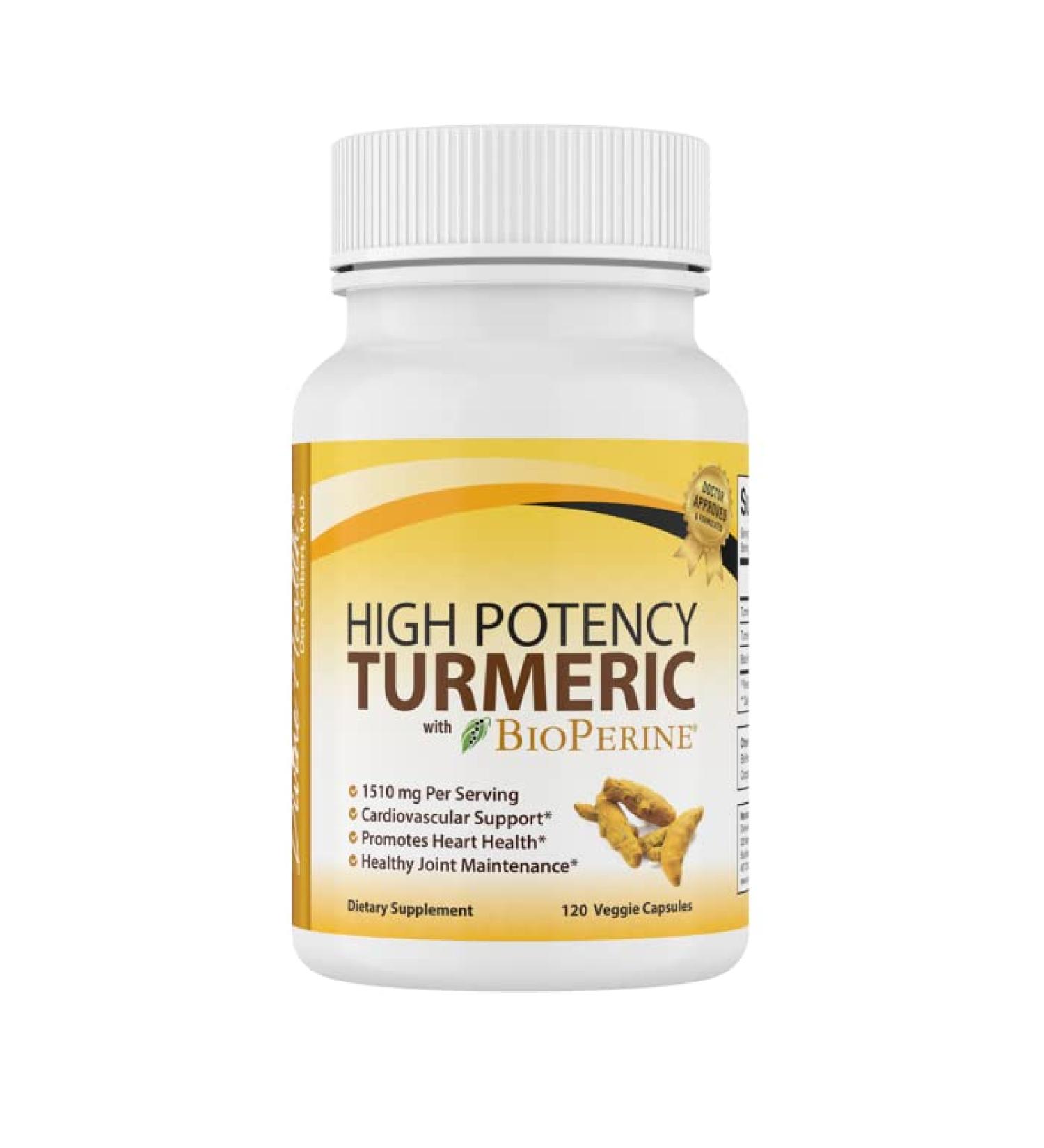 Dr. Colbert's High Potency Turmeric with Bioperine - Premium Quality Supplement - Buy Online on GoSupps.com