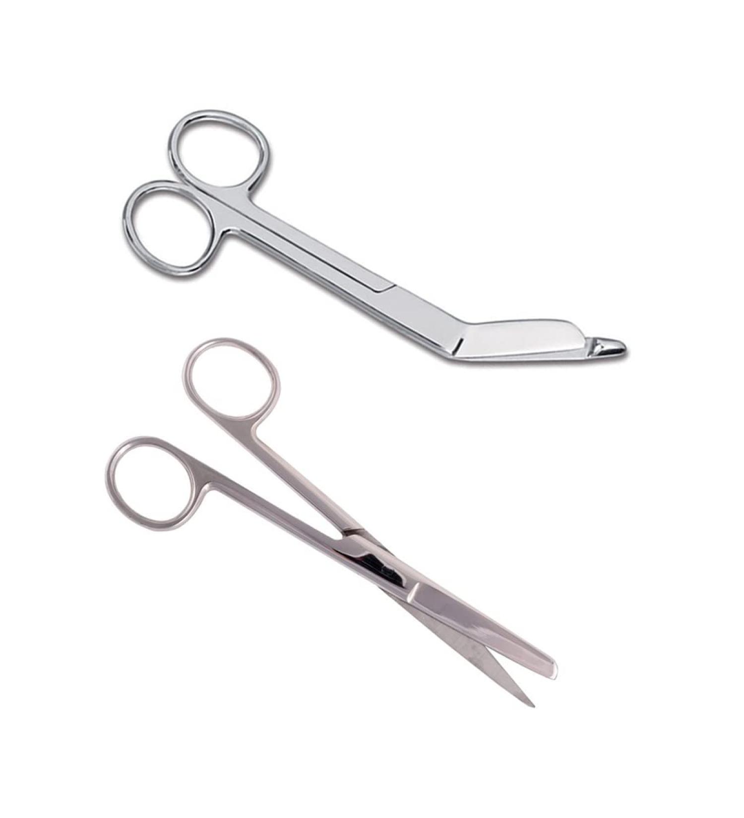 Nursing Scissors Set WITH ENGRAVING - Nurse Accessories - Gift (Silver)
