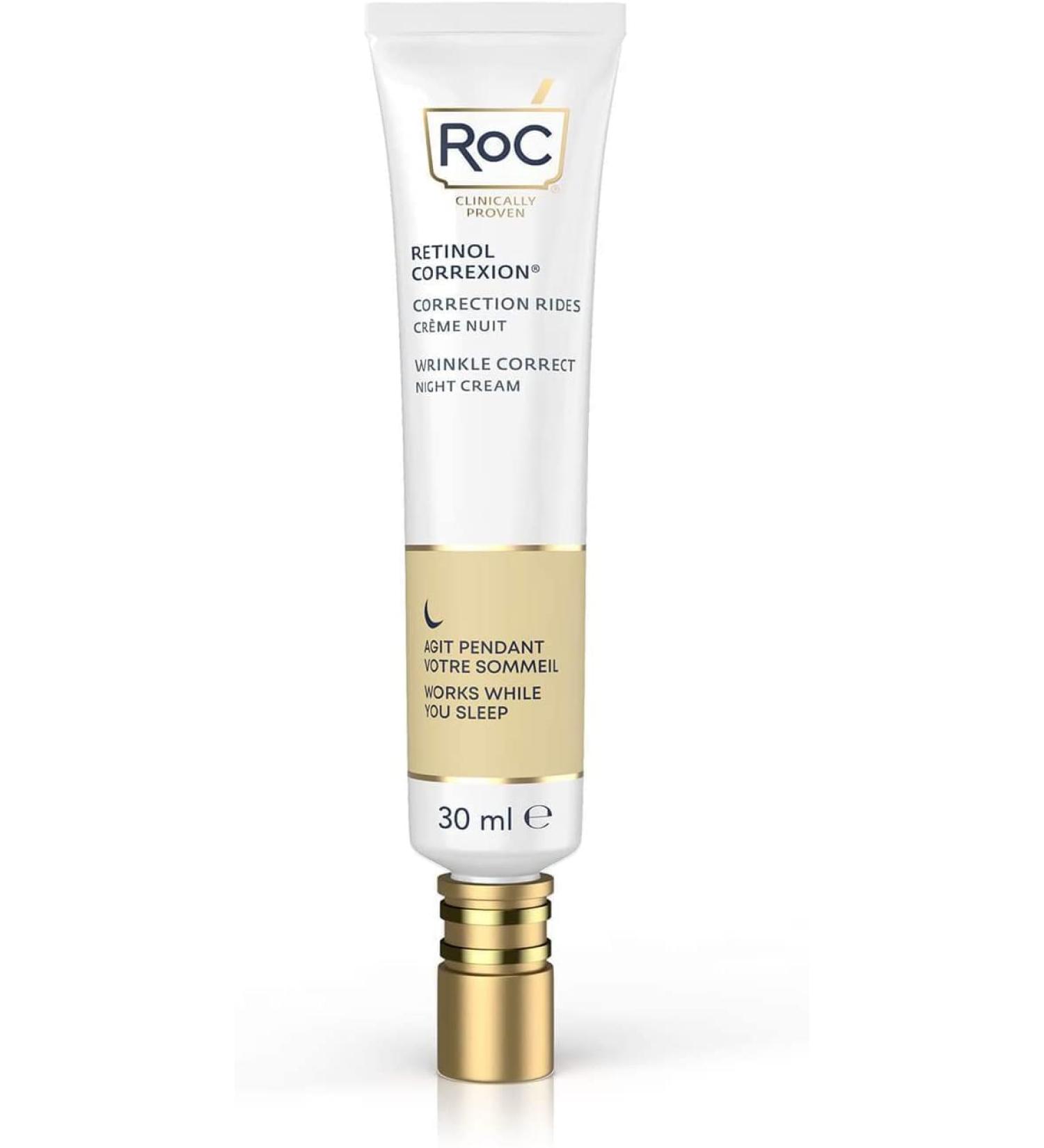 RoC - Retinol Correxion Wrinkle Correct Night Cream - Anti-Wrinkle and Age - Revitalized Skin - Retinol and Exclusive Mineral Complex - 30 ml - Buy Online on GoSupps.com