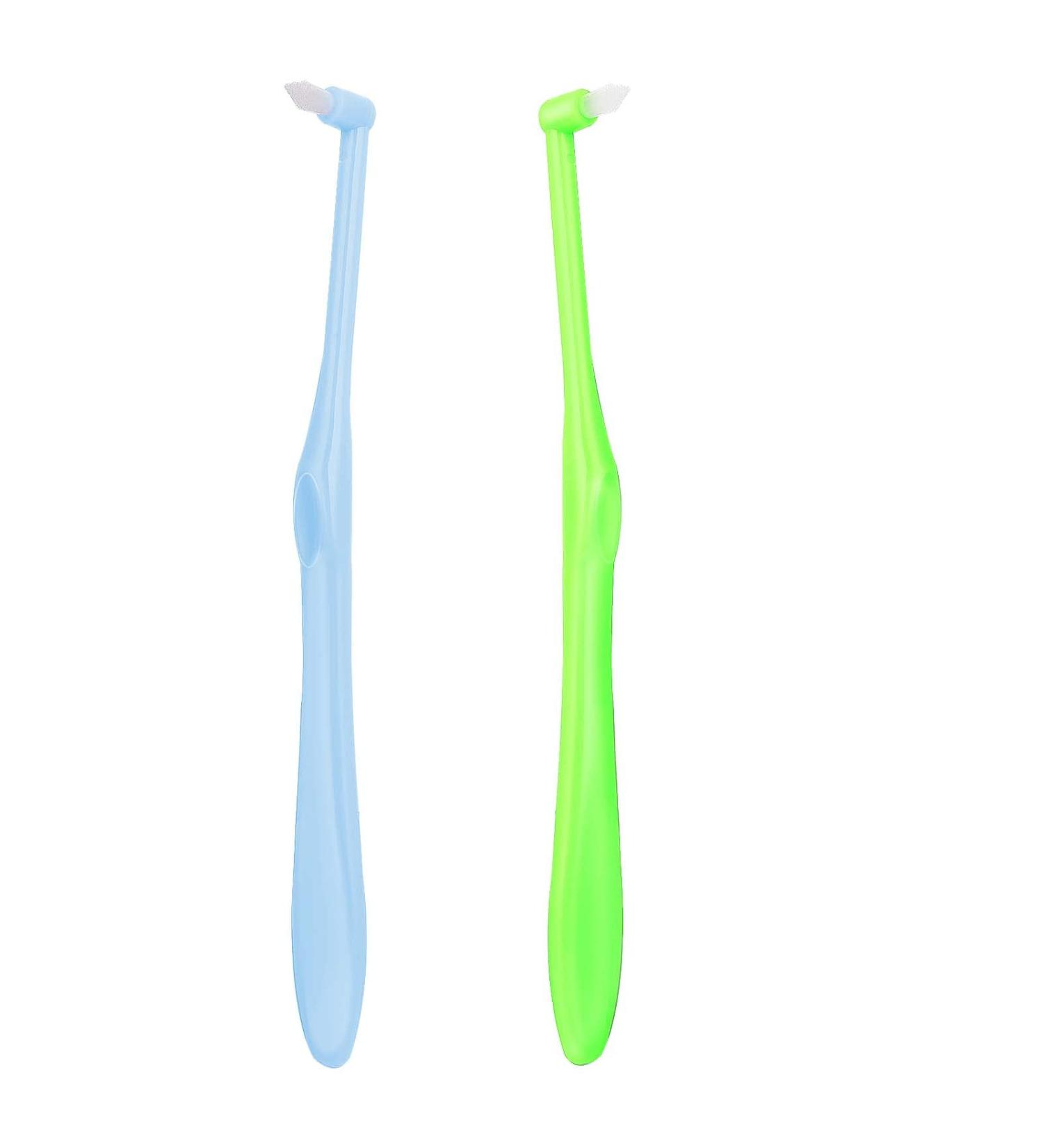 Ouligay 2Pcs Tuft Toothbrush Set - Soft End-Tuft Tapered Trim for Orthodontic Braces - Compact Interdental Interspace Brush for Detail Cleaning - Buy Online on GoSupps.com