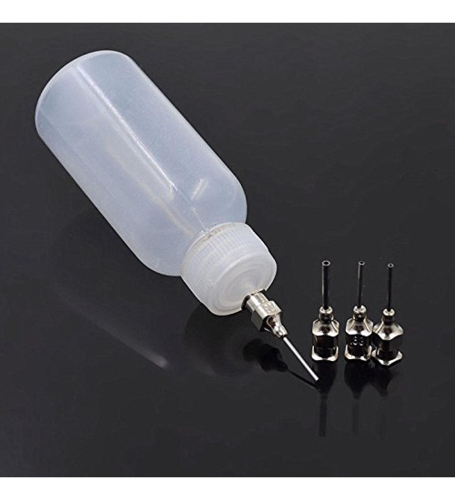 1 Oz Plastic Henna Bottle Applicator with 4 Stainless Steel Tips - Perfect for Art & Body Designs | International Shipping Available - Buy Online on GoSupps.com